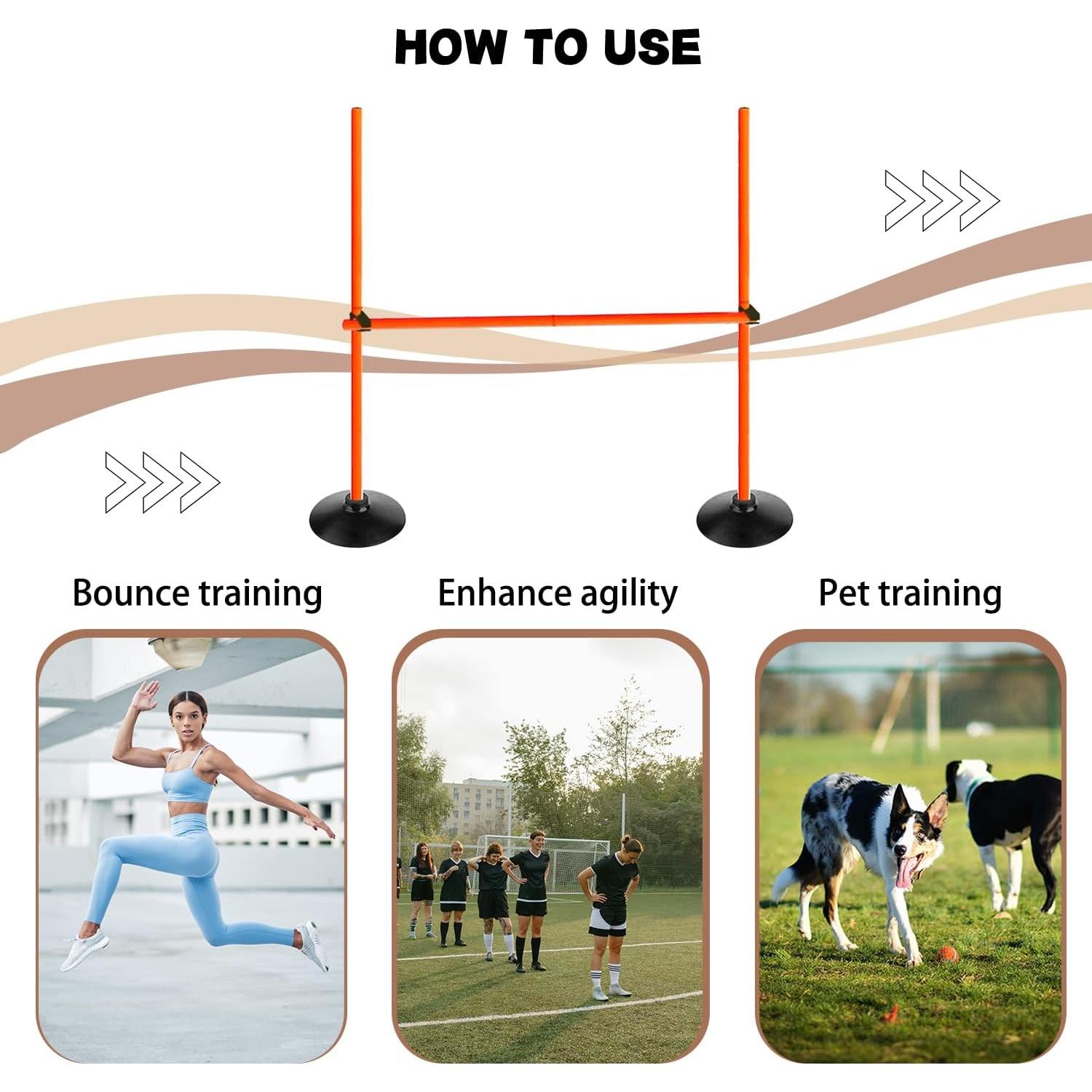 Conjunto de Vallas de Agilidad Voodans 1.0 m Naranja 3 Piezas