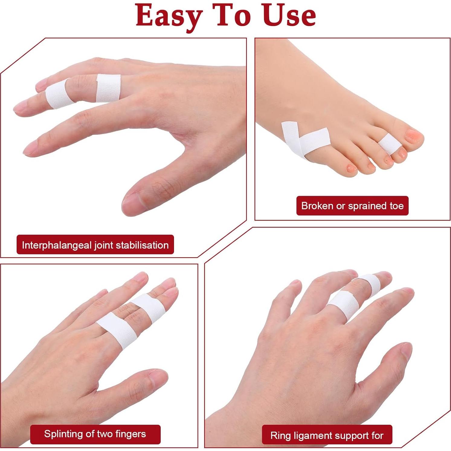 Cinta Atlética para Dedos TIESOME 4 Rollos 1.55 cm x 9.75 m