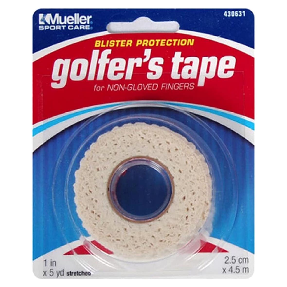 Cinta de agarre elástica Mueller para golfista 2.54cm x 4.57m (3-Pack)