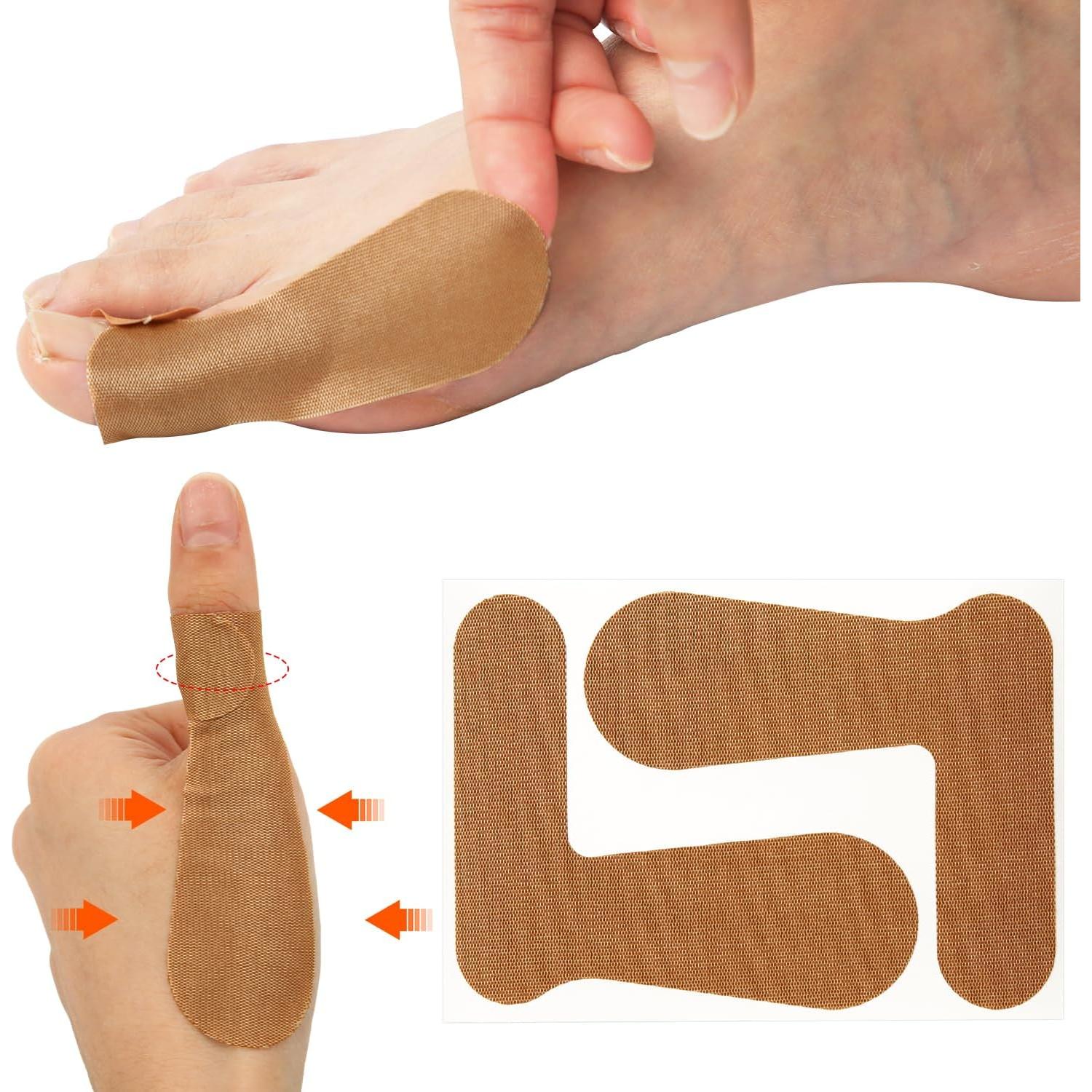 20 Cintas de Soporte para Pulgar Gosknor, Algodón Elástico