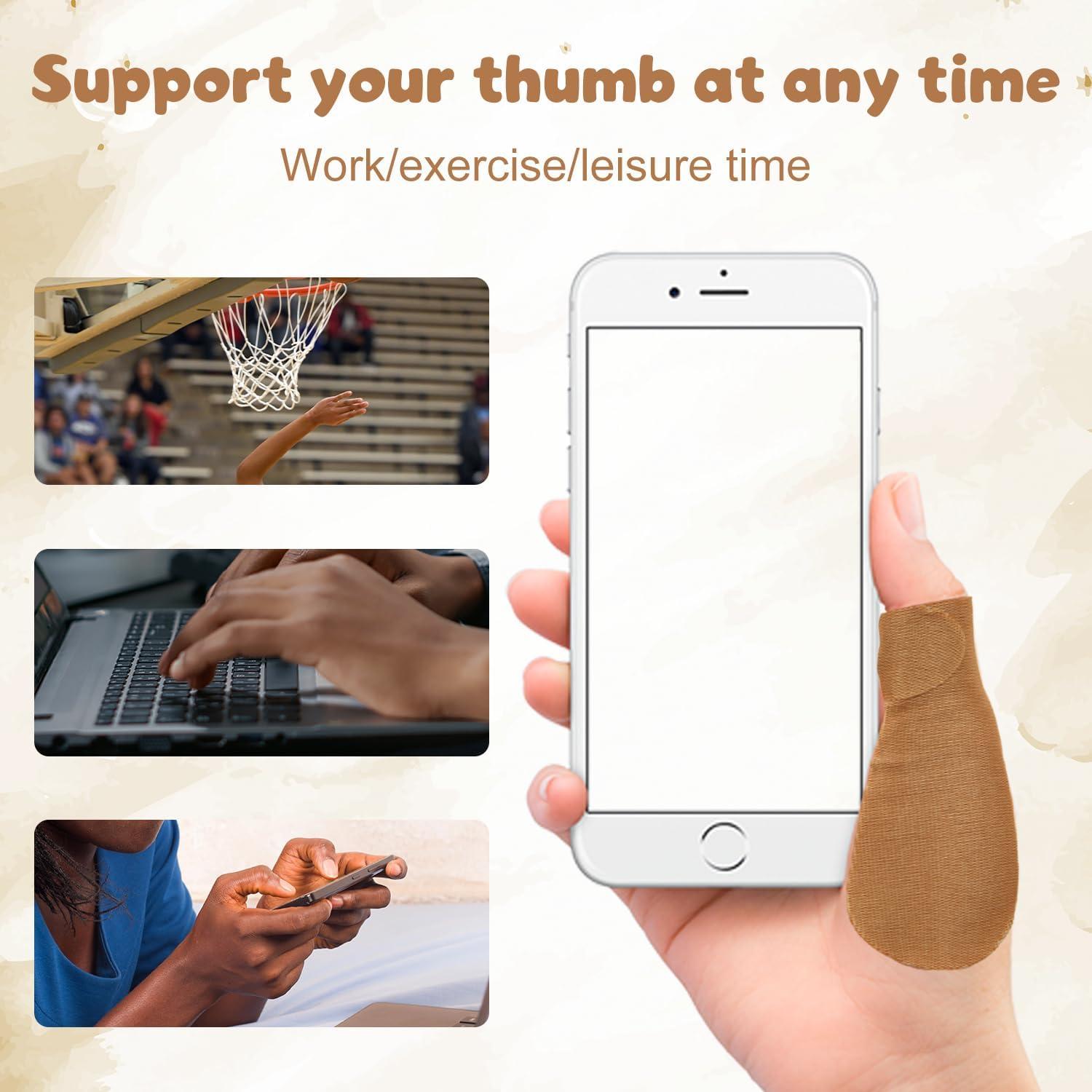 20 Cintas de Soporte para Pulgar Gosknor, Algodón Elástico