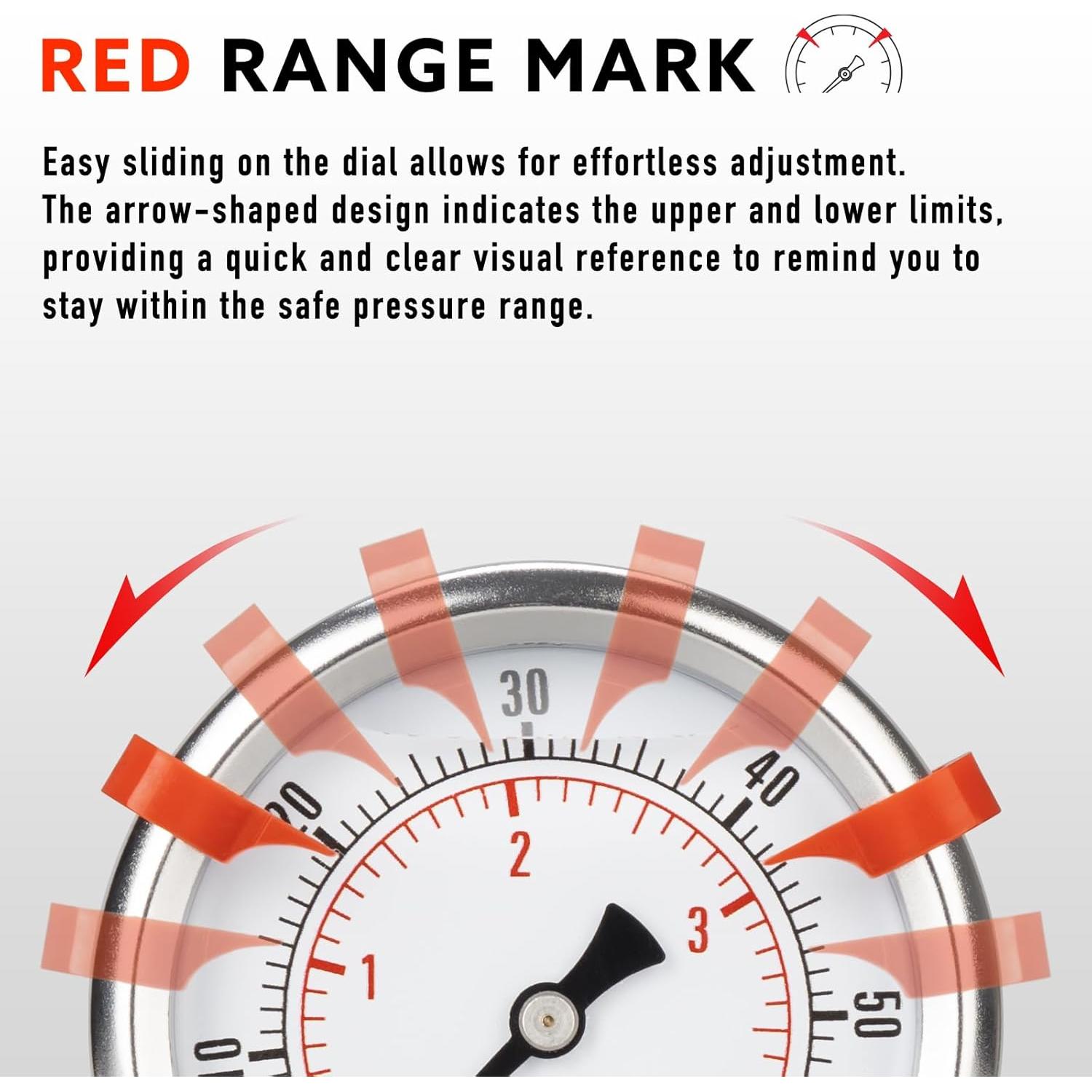 Manómetro de presión SCTSNSR SC01 0-11 bar 2.5" acero inoxidable
