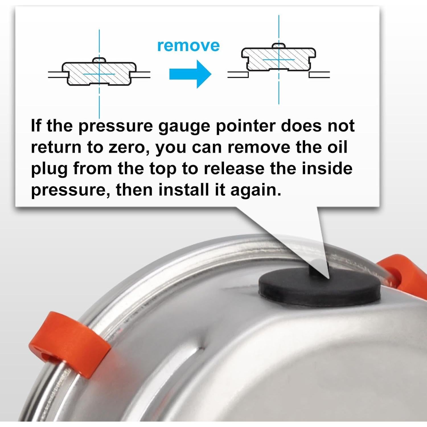 Manómetro de presión SCTSNSR SC01 0-11 bar 2.5" acero inoxidable