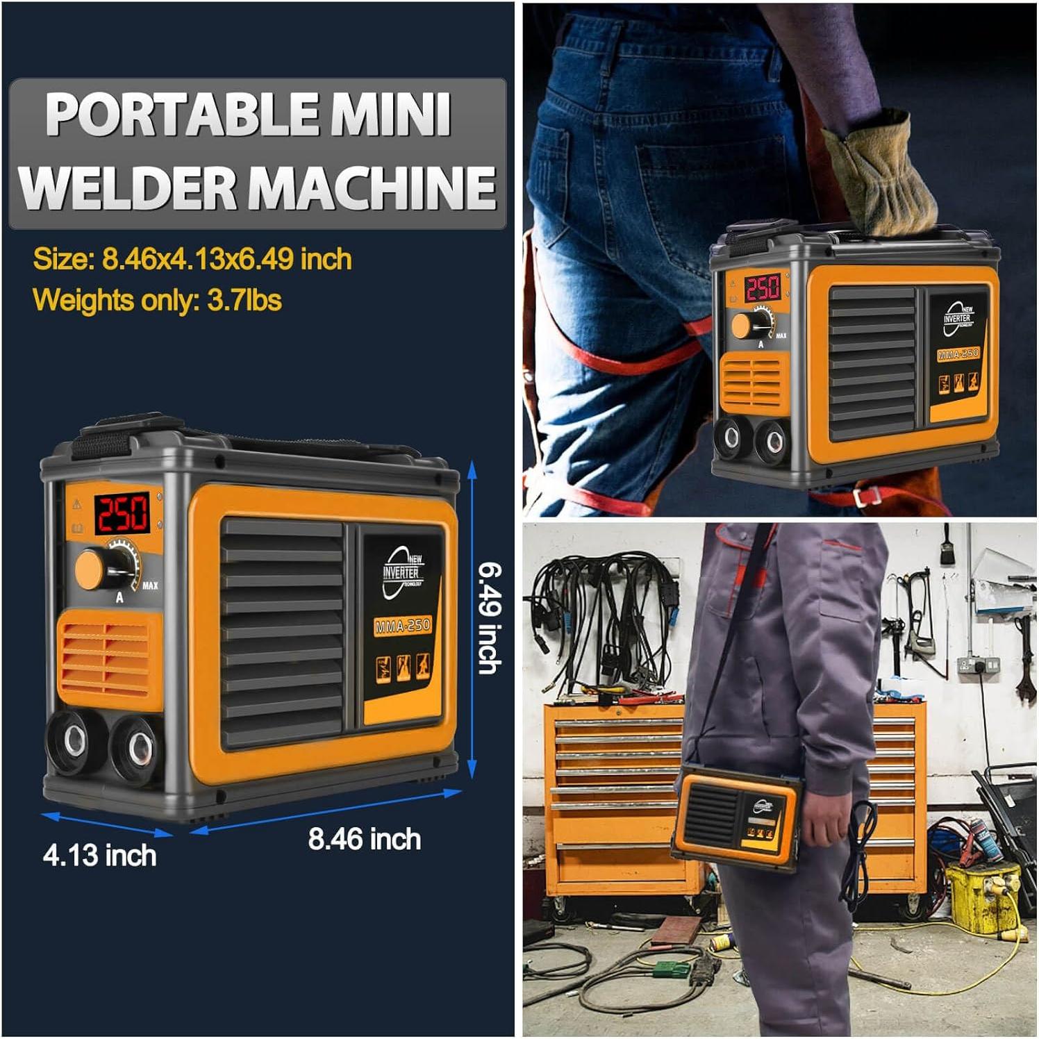 Soldador de Varilla HGNVGZ MMA-250A 110V Pantalla LCD