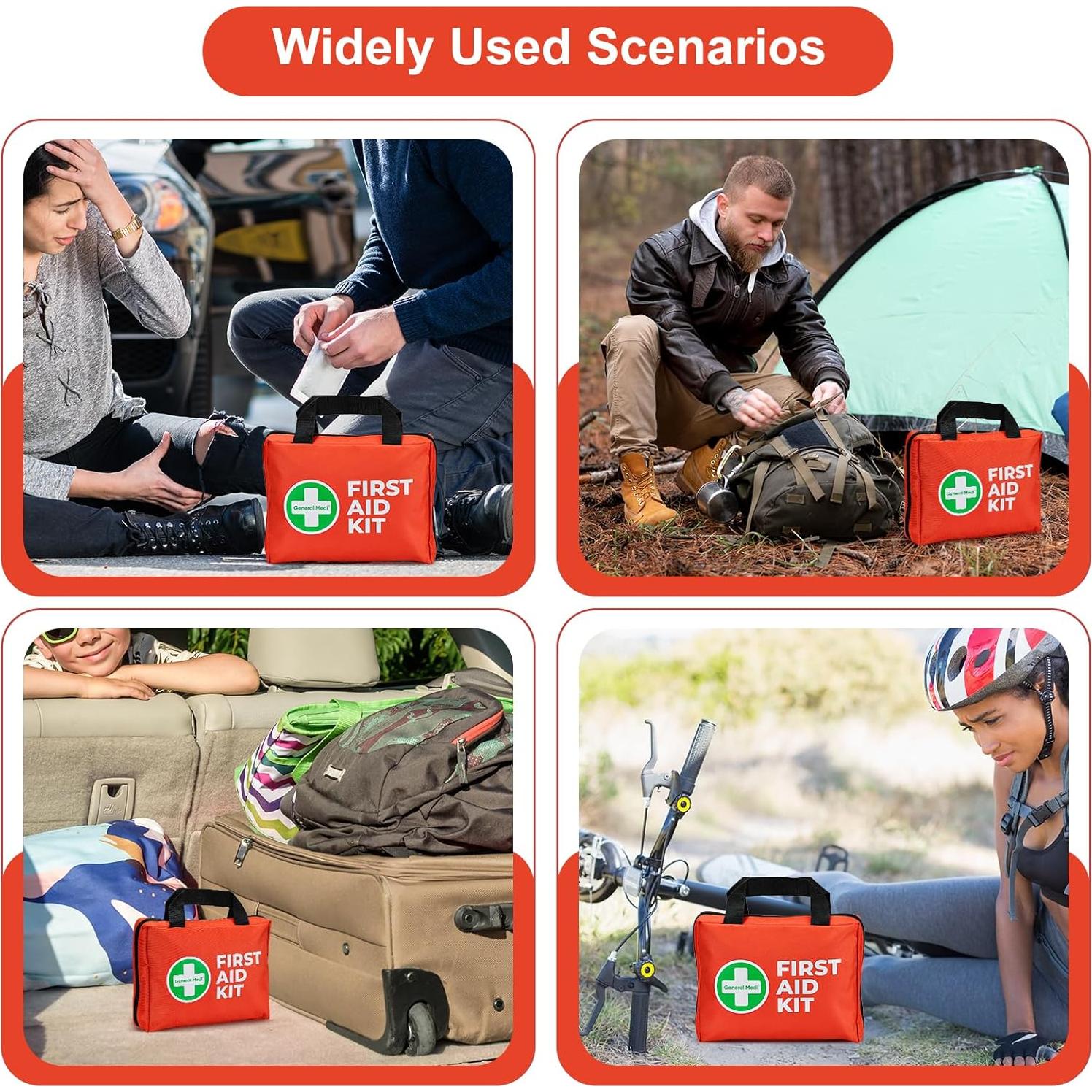 Kit de Primeros Auxilios General Medi 250 Piezas - Compacto y Portátil