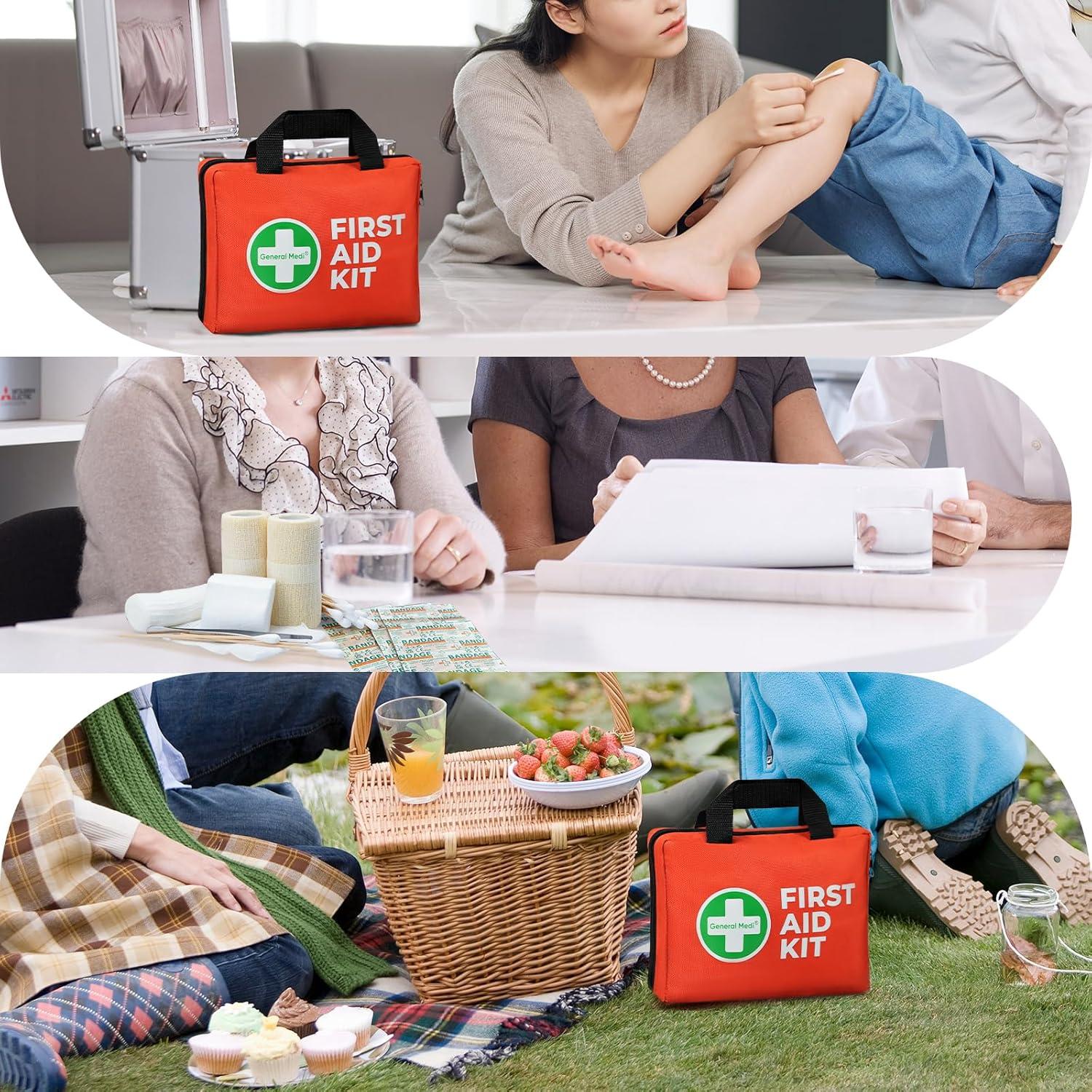 Kit de Primeros Auxilios General Medi 250 Piezas - Compacto y Portátil