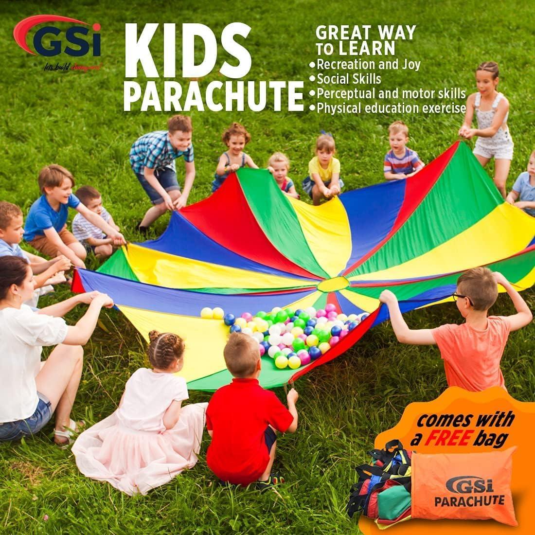 Paracaídas para Niños GSI 30 Pies (9.14 m) Multicolor