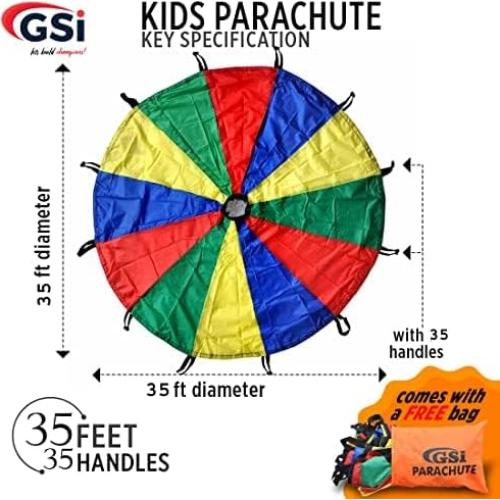 Paracaídas para Niños GSI 30 Pies (9.14 m) Multicolor