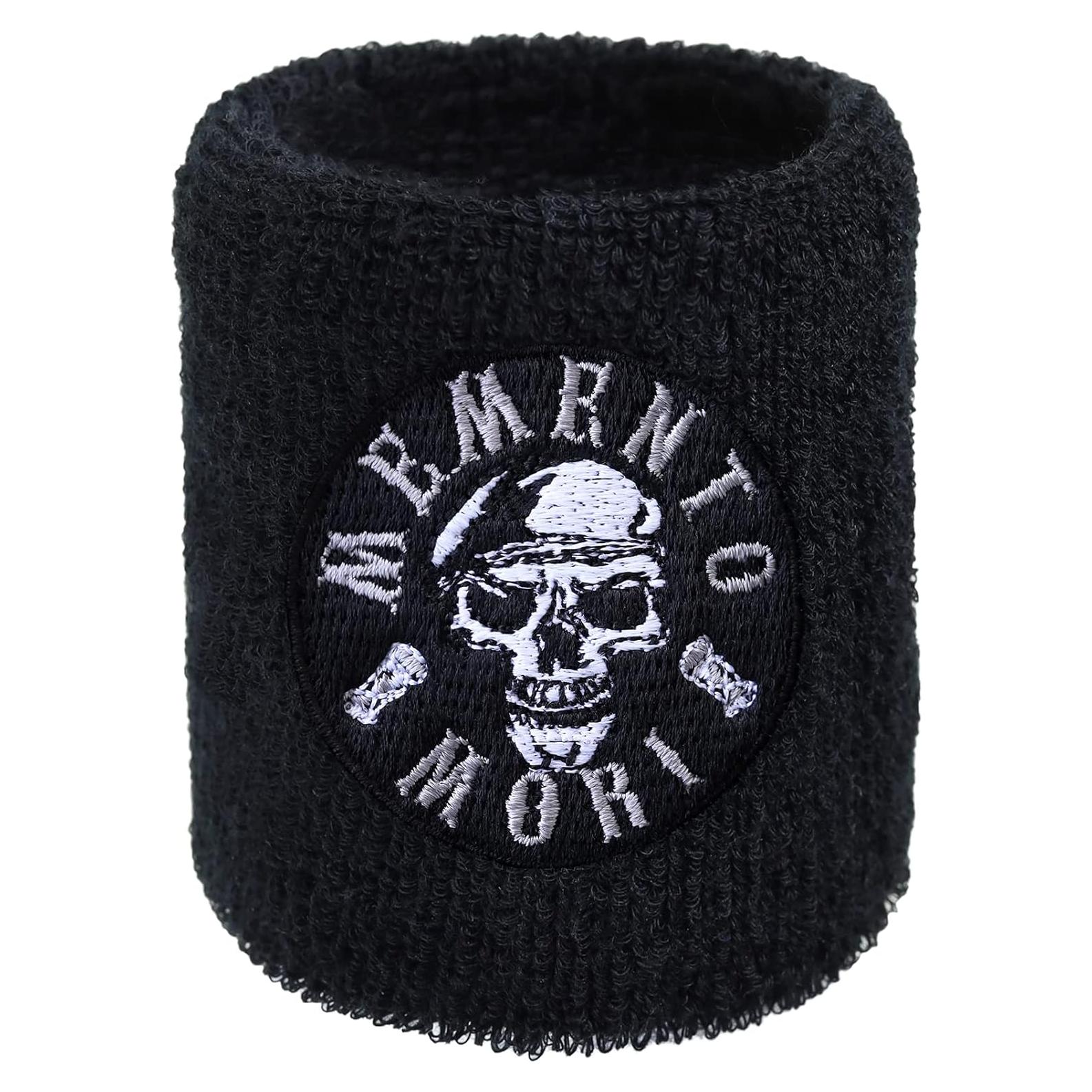Banda de Sudor Memento Mori Express-Stickerei Unisex 8x8cm