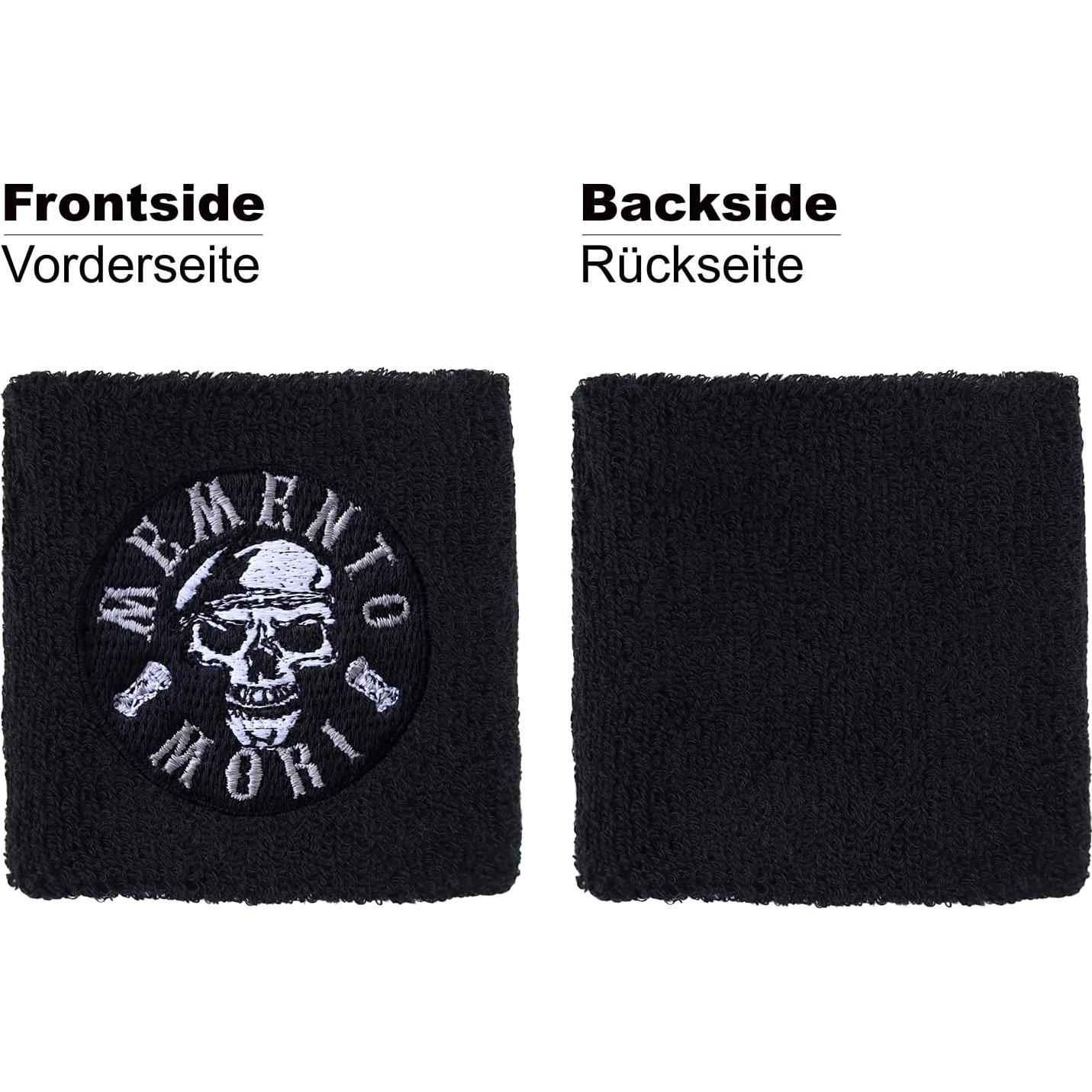 Banda de Sudor Memento Mori Express-Stickerei Unisex 8x8cm