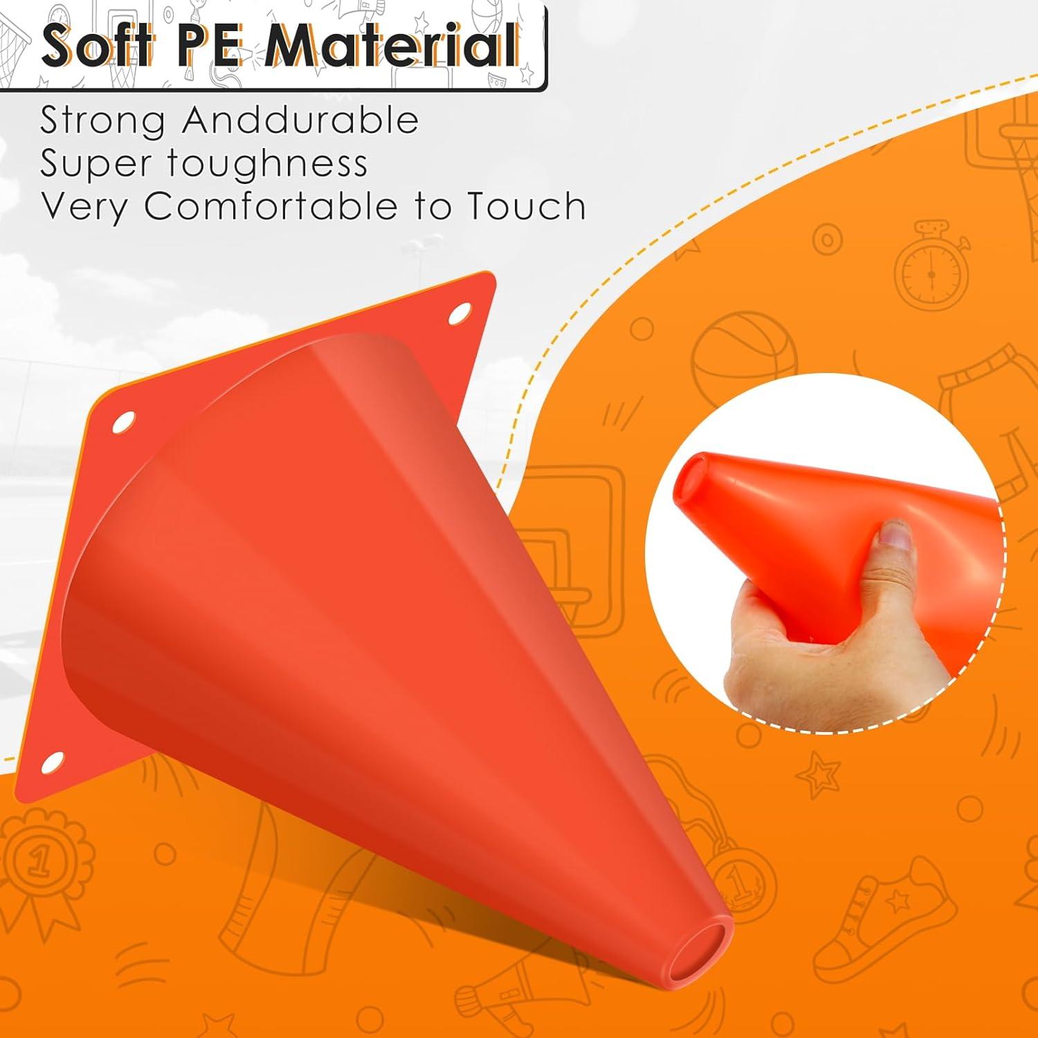 Conos de Entrenamiento de Plástico Xvvirnt 17.5 cm Naranja 50 Piezas