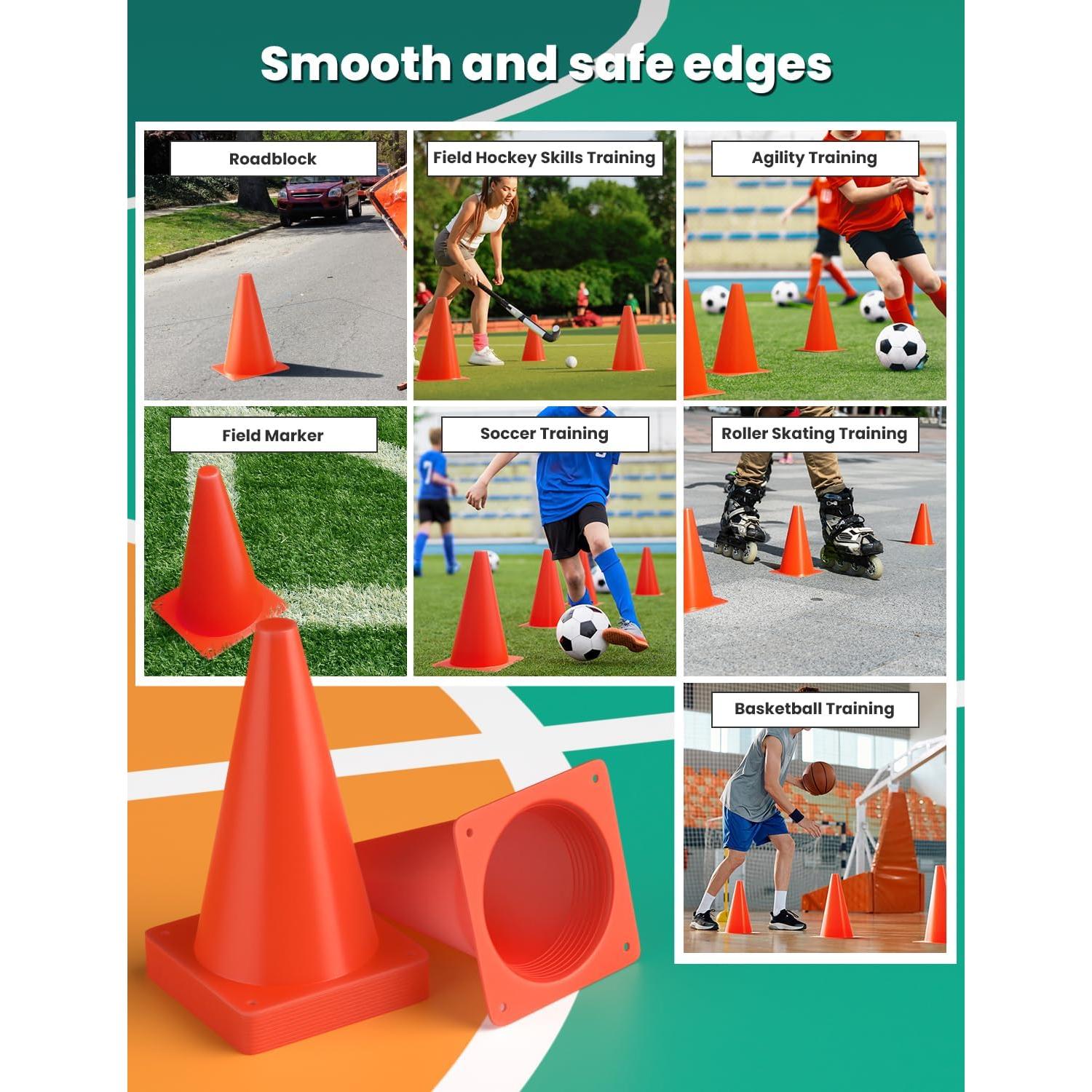 Conjunto de Anillos de Agilidad Hexagonales GHB + 12 Conos 22.86 cm