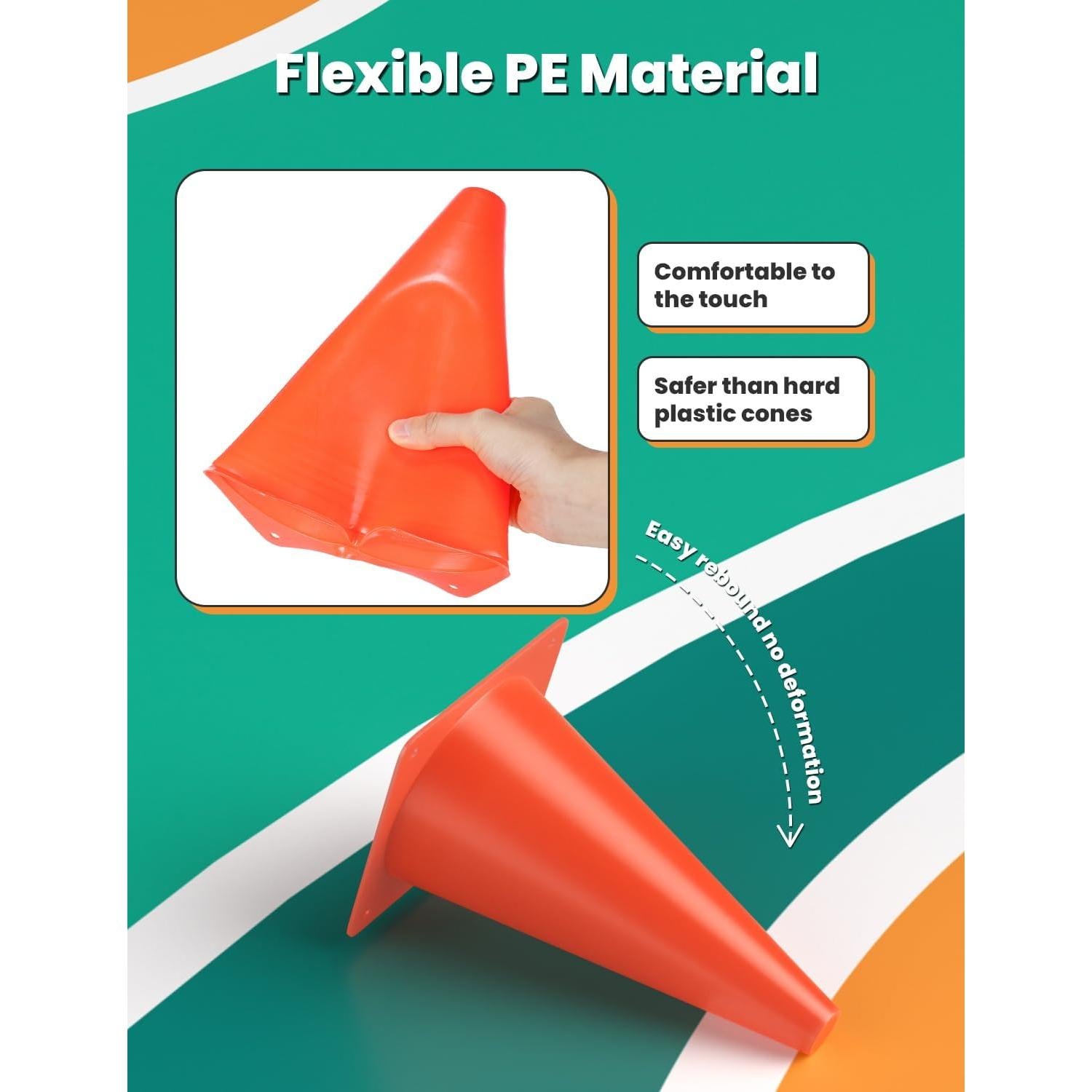 Conjunto de Anillos de Agilidad Hexagonales GHB + 12 Conos 22.86 cm