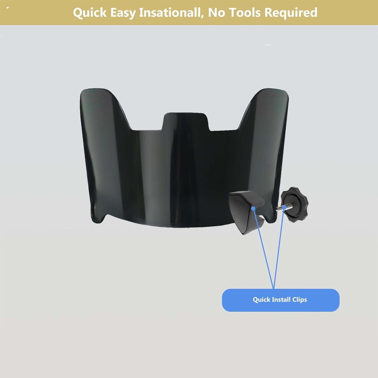 Visera de Fútbol Fenduoer Negra Antivaho UV para Casco