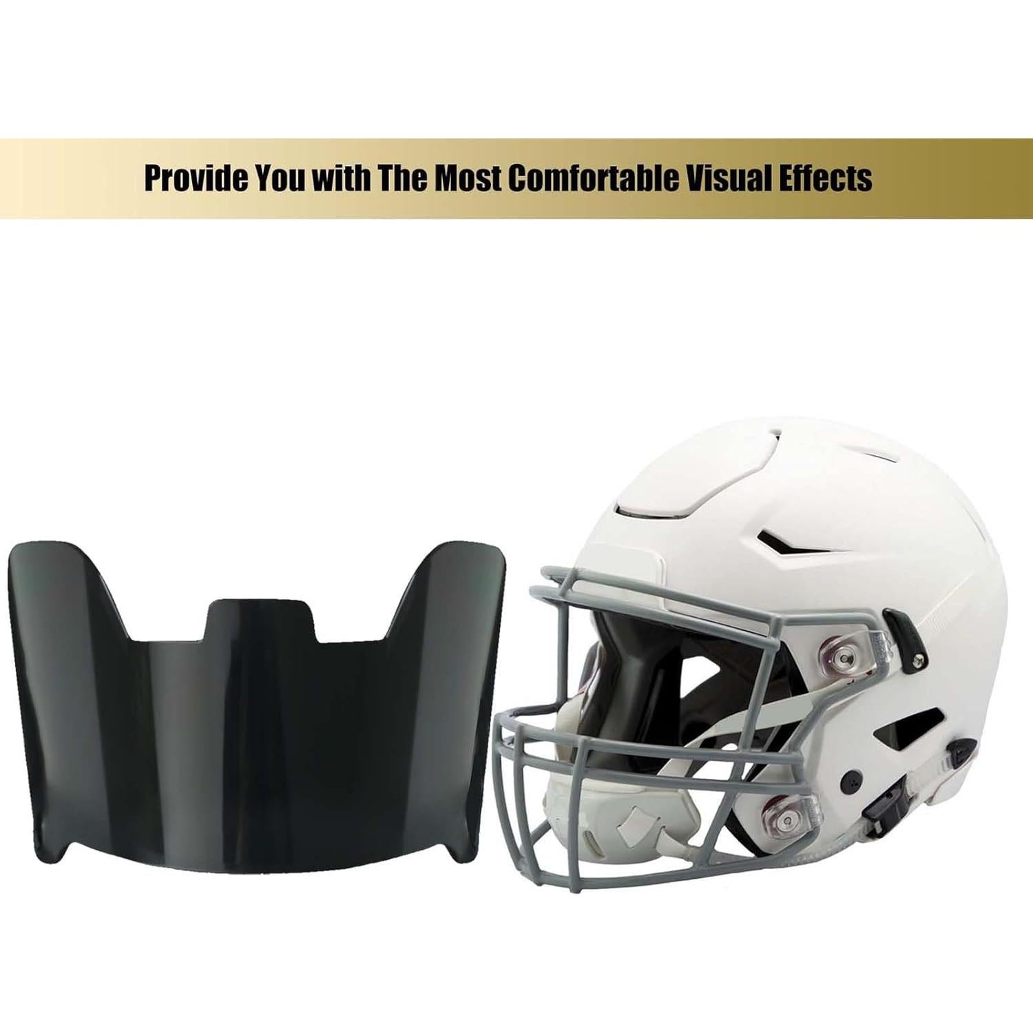 Visera de Fútbol Fenduoer Negra Antivaho UV para Casco