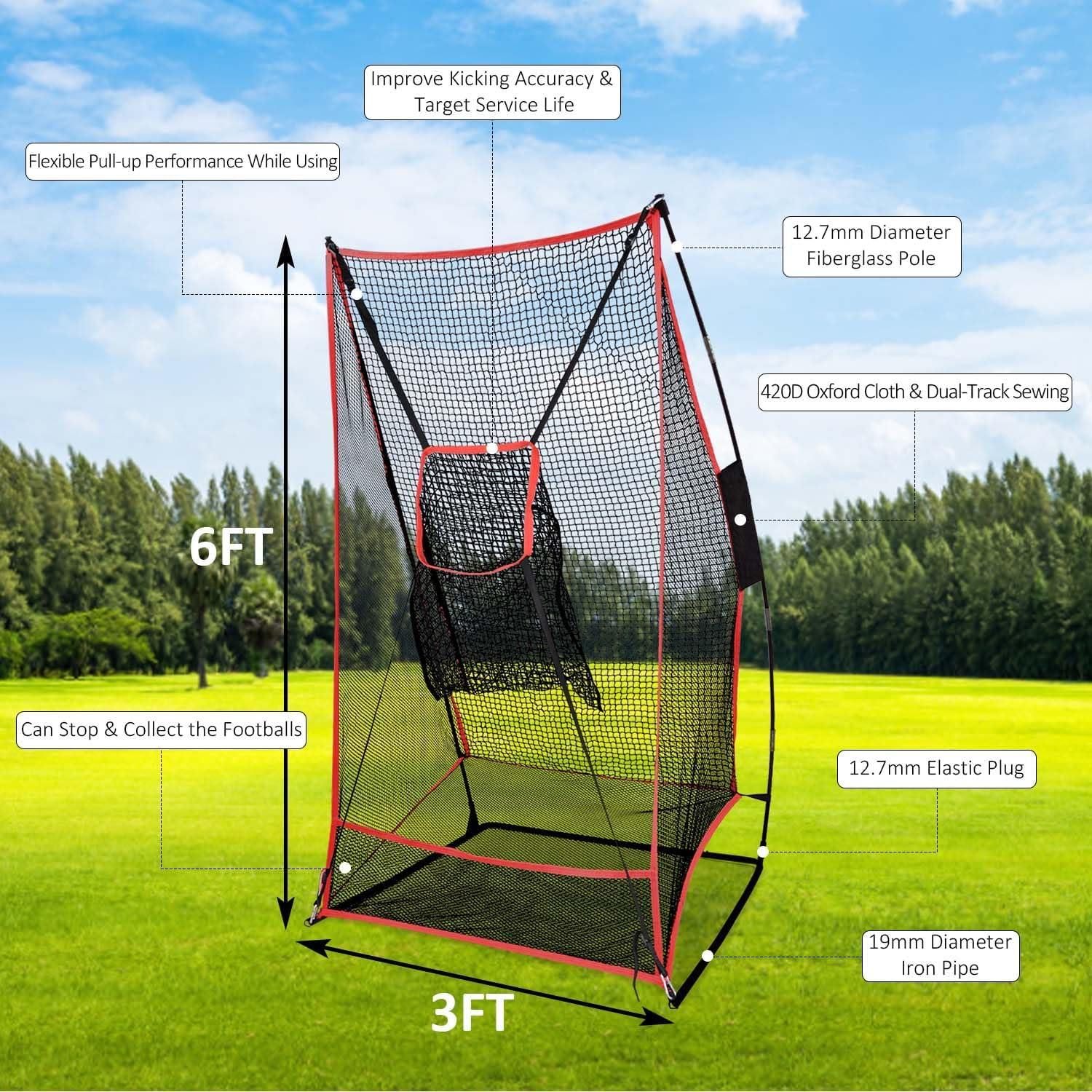Red de Fútbol Gagalileo 6x6 pies (1.83x1.83m) con 3 Objetivos