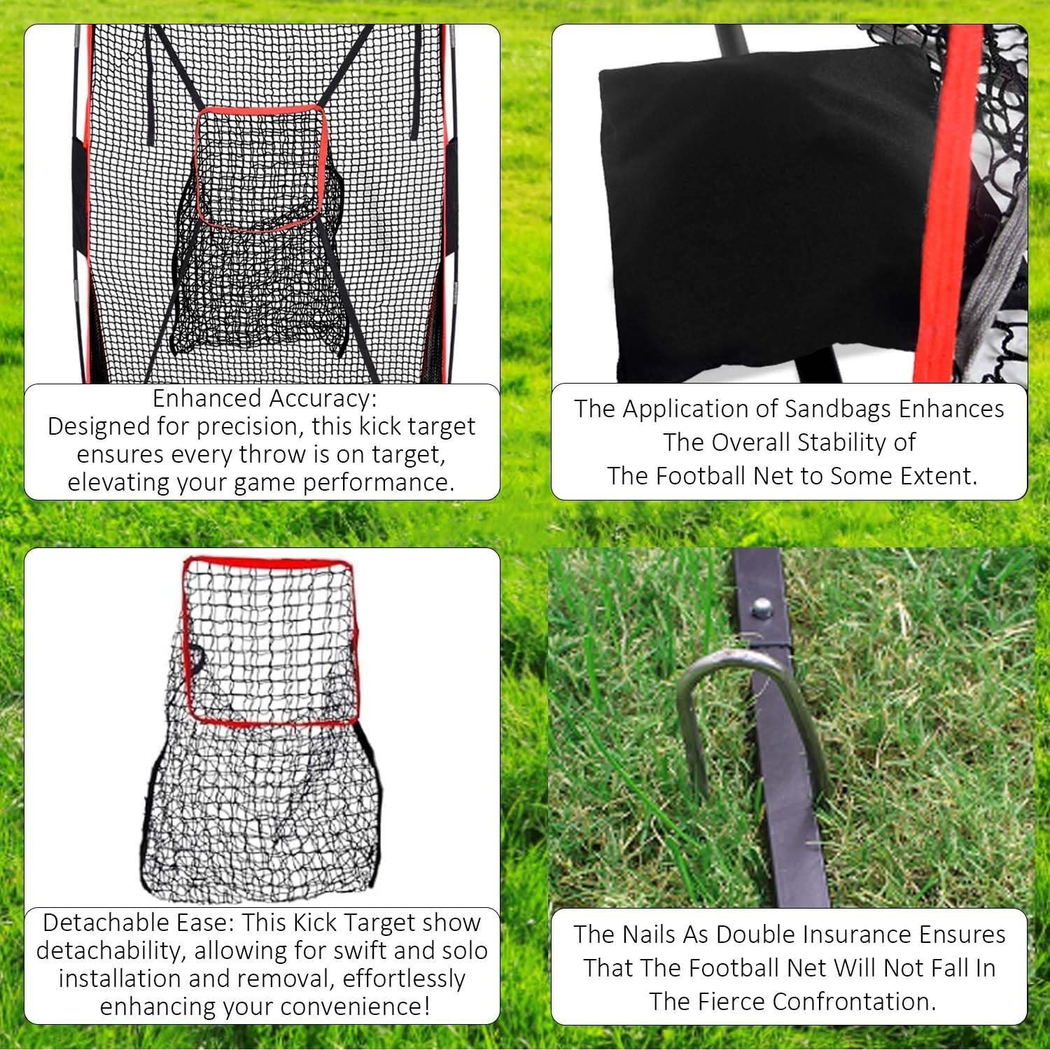 Red de Fútbol Gagalileo 6x6 pies (1.83x1.83m) con 3 Objetivos