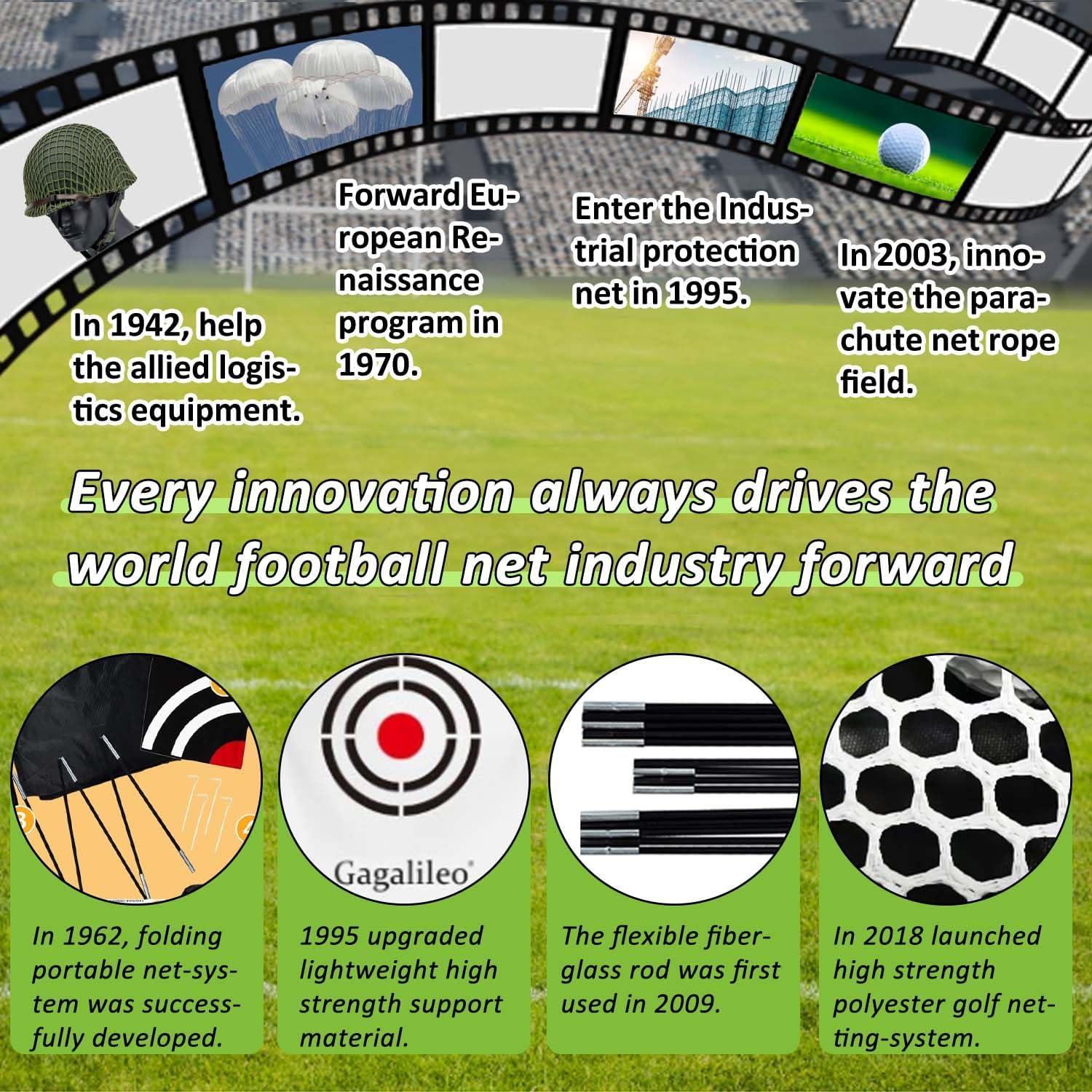 Red de Fútbol Gagalileo 6x6 pies (1.83x1.83m) con 3 Objetivos