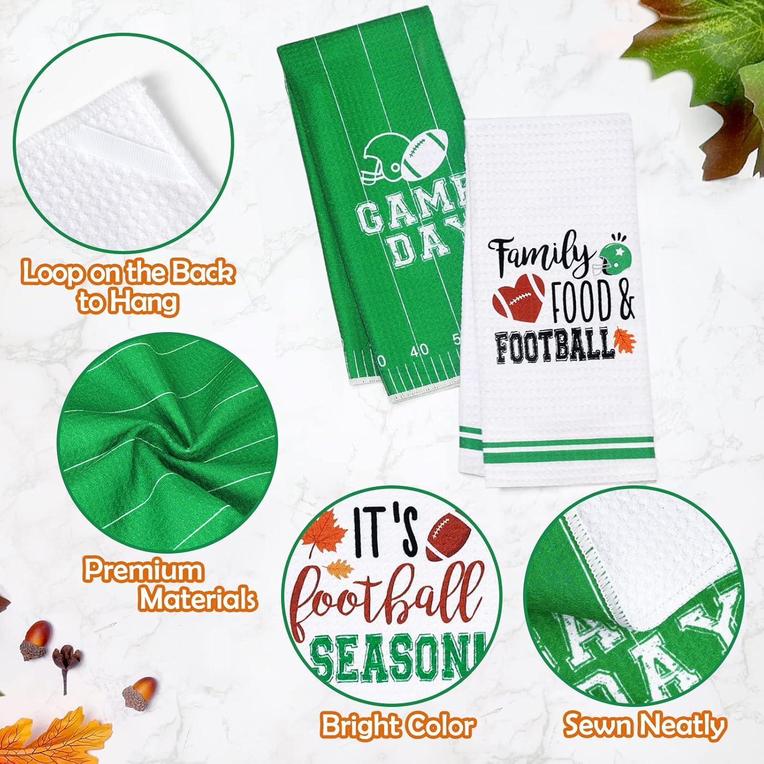 Toallas de Cocina de Fútbol Vansolinne - Juego de 4, 39.9x60 cm