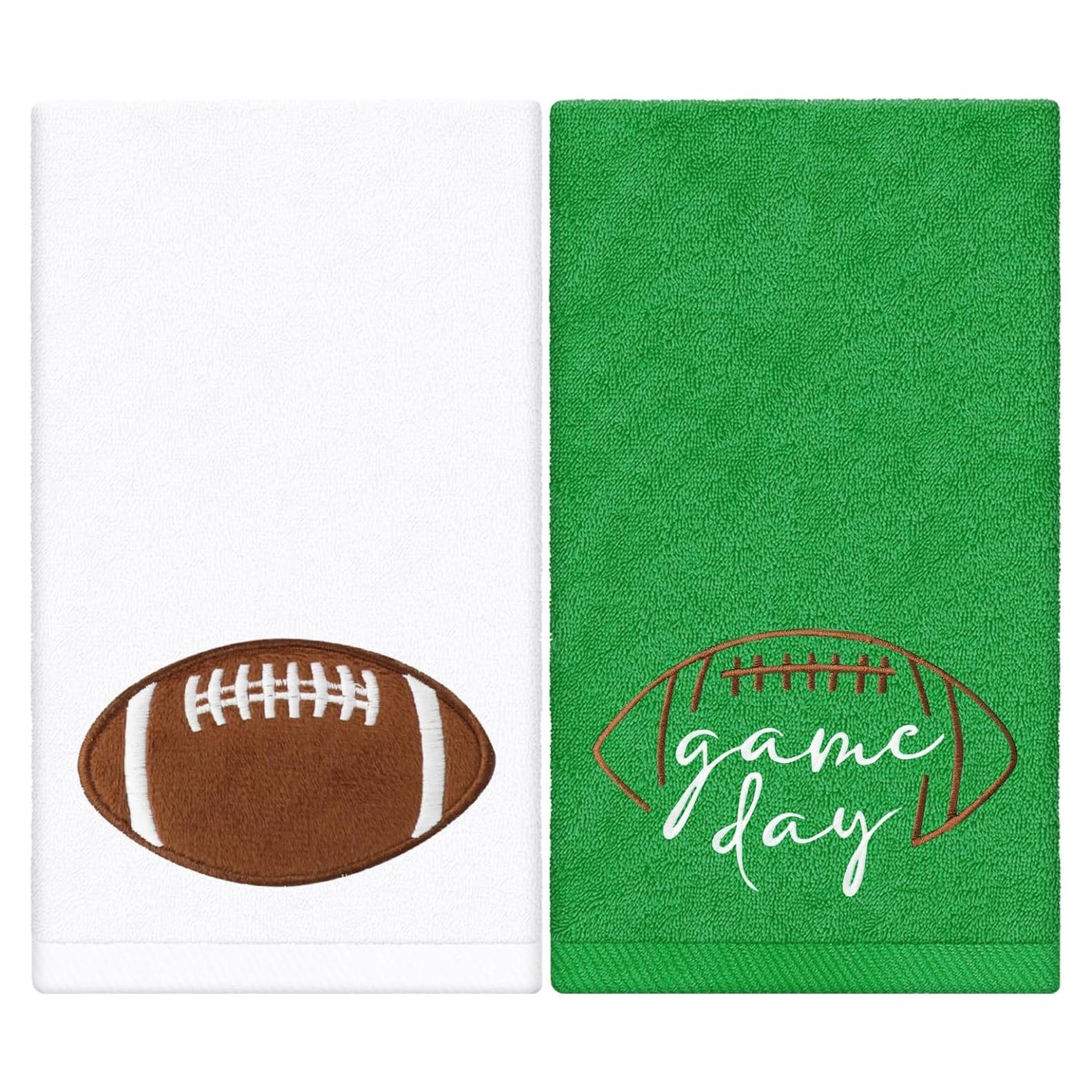 Set de 2 Toallas de Mano Bordadas de Fútbol JarThenaAMCS 75x35cm