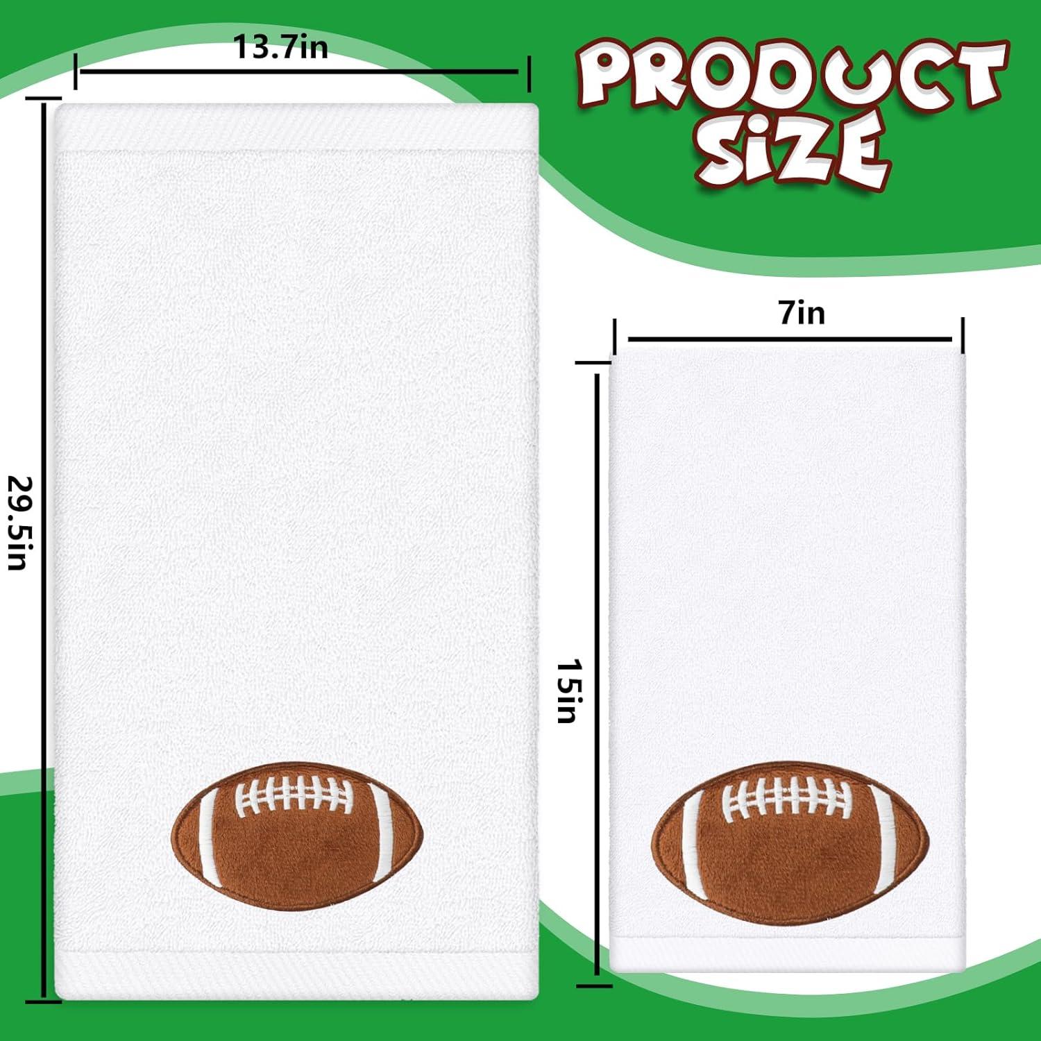 Set de 2 Toallas de Mano Bordadas de Fútbol JarThenaAMCS 75x35cm