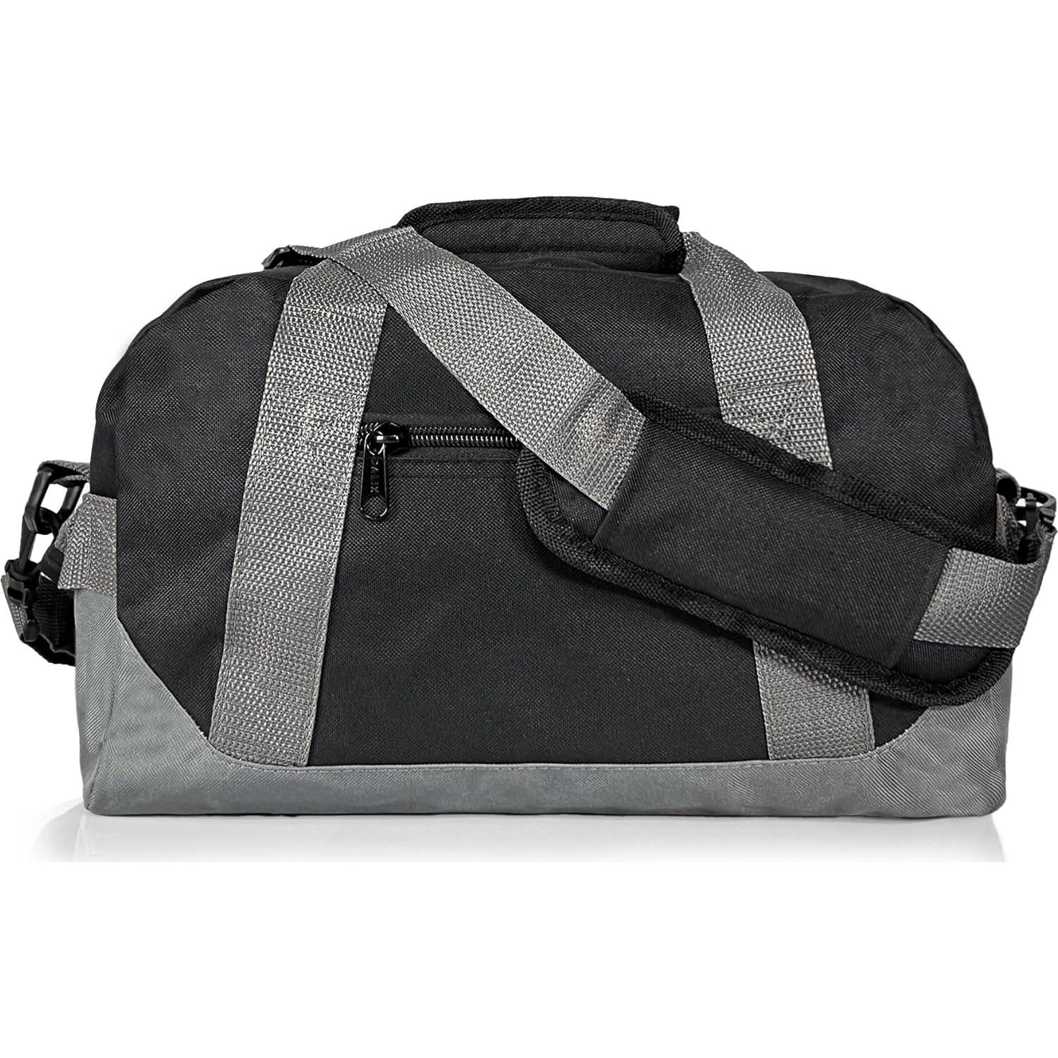 Bolsa de Viaje Pequeña DALIX 14" Doble Tono Negro Gris