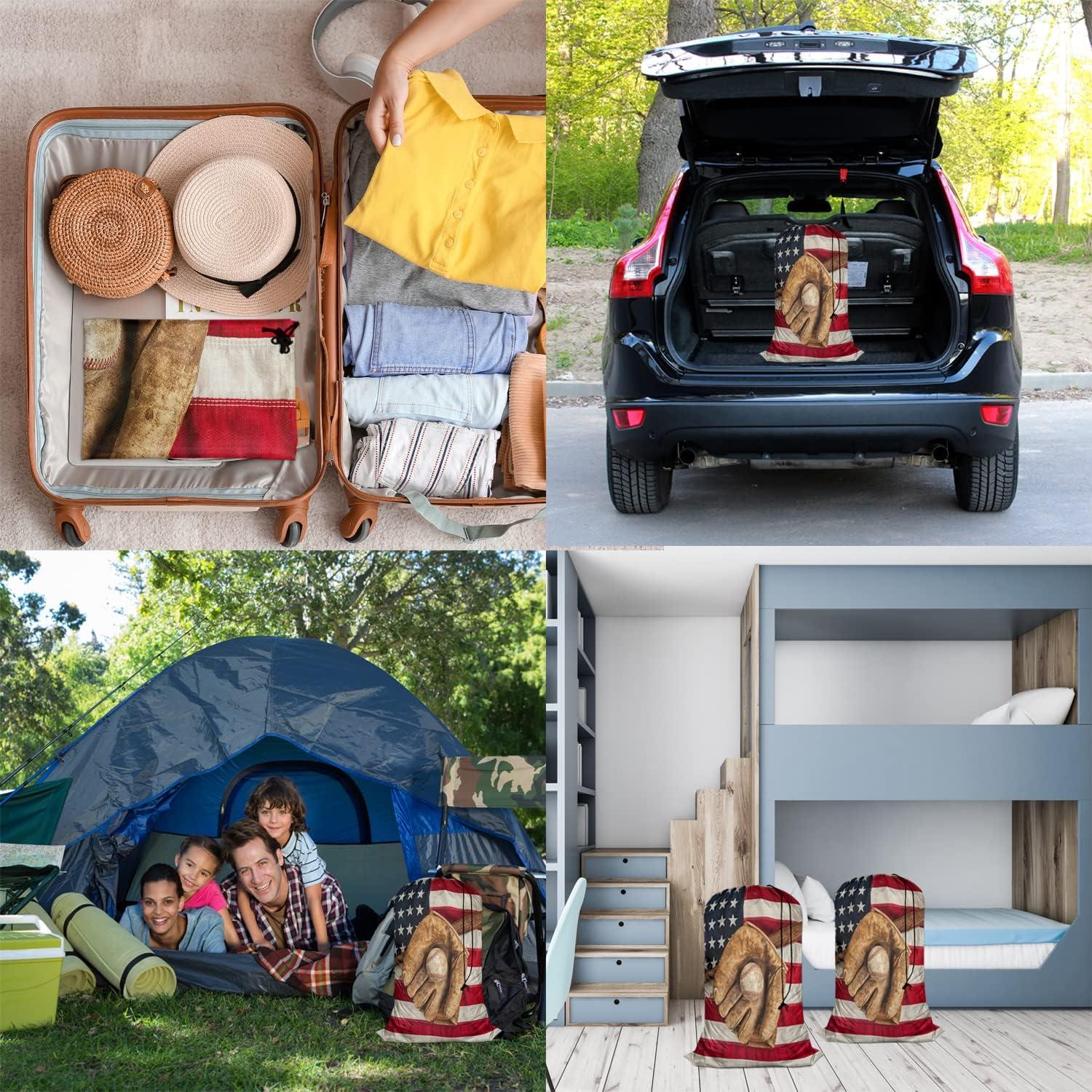 Bolsa de lavandería grande Swono 71x102 cm bandera americana