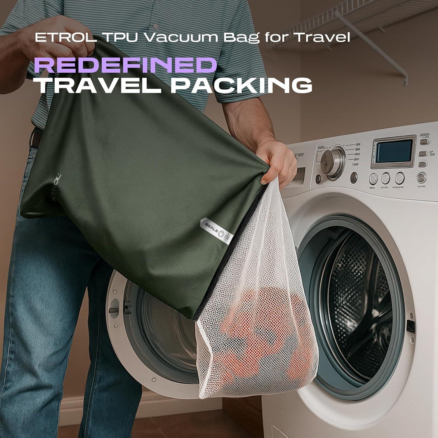 Bolsa de Lavandería de Malla ETROL Gris 17.5x15cm Plegable