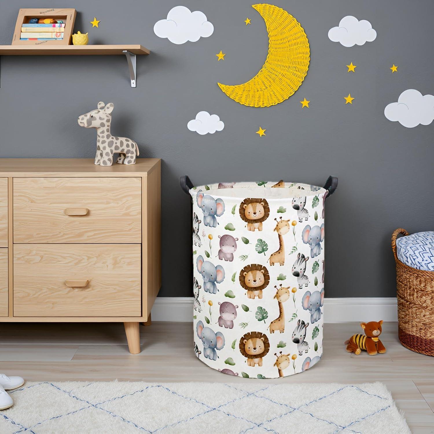 Cesta de Lavandería para Bebés HIYAGON 50x40 cm Diseño Animal