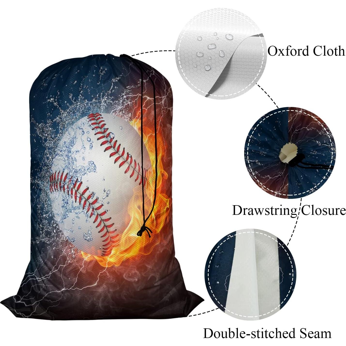 Bolsa de Lavandería Swono 28x40 cm Impresión Béisbol 3D