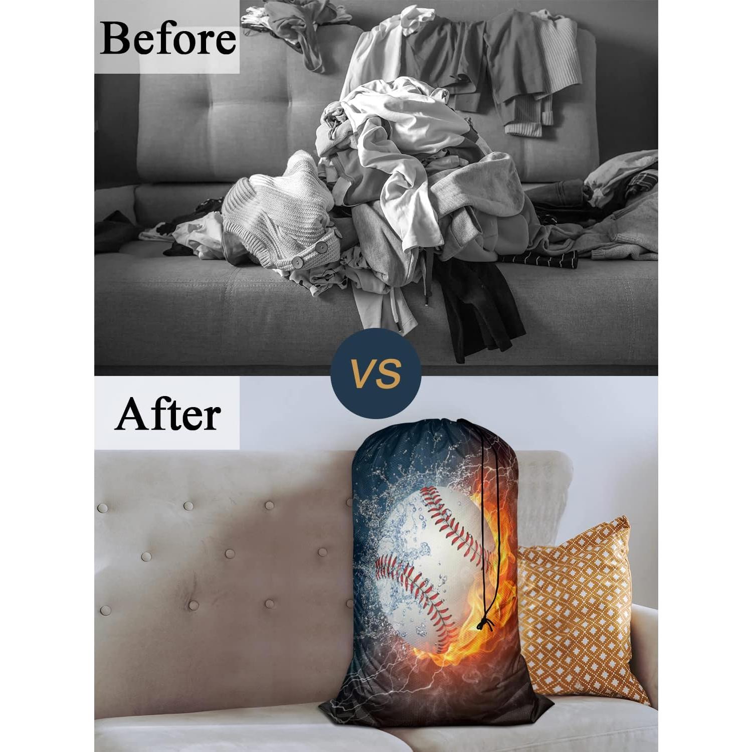 Bolsa de Lavandería Swono 28x40 cm Impresión Béisbol 3D