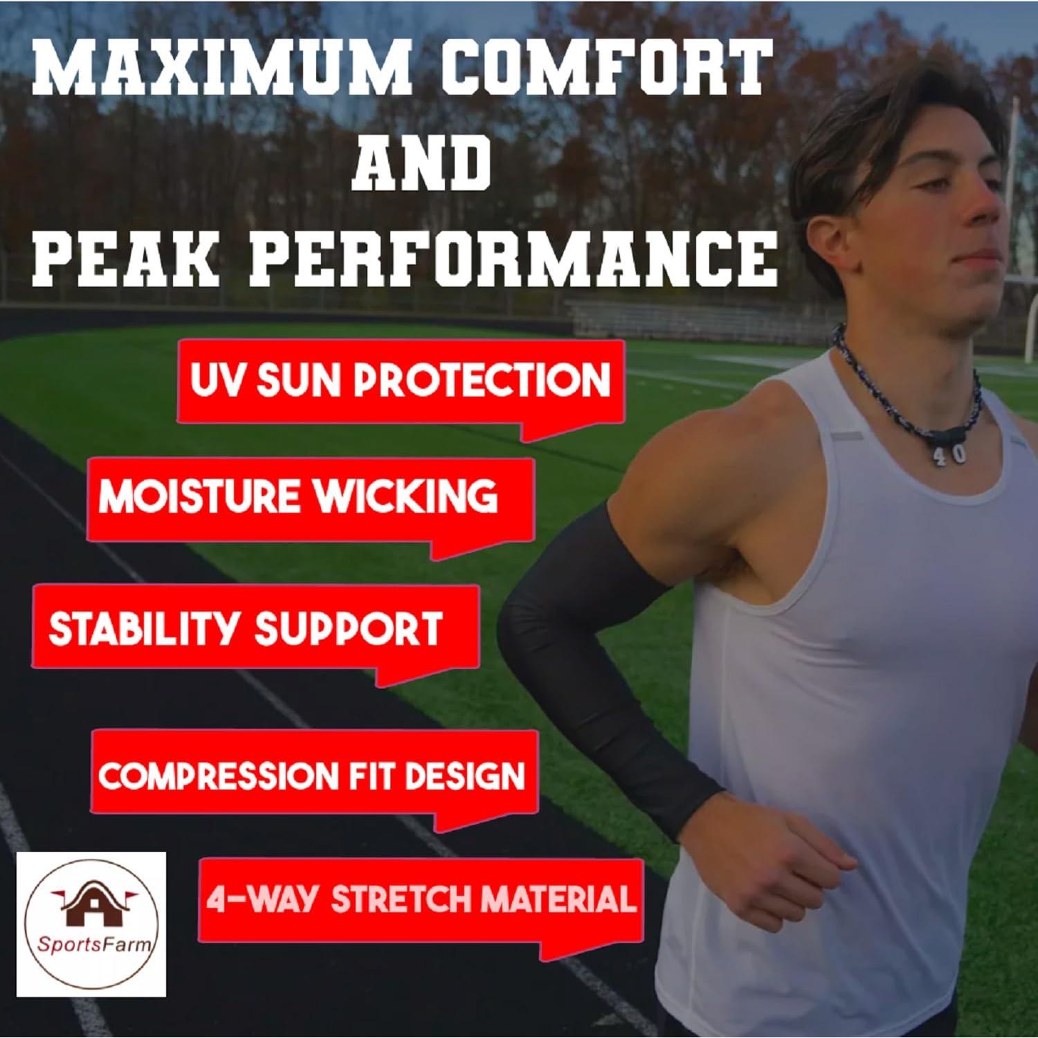 Manguito de Compresión Deportivo Personalizado Sports Farm - Rojo