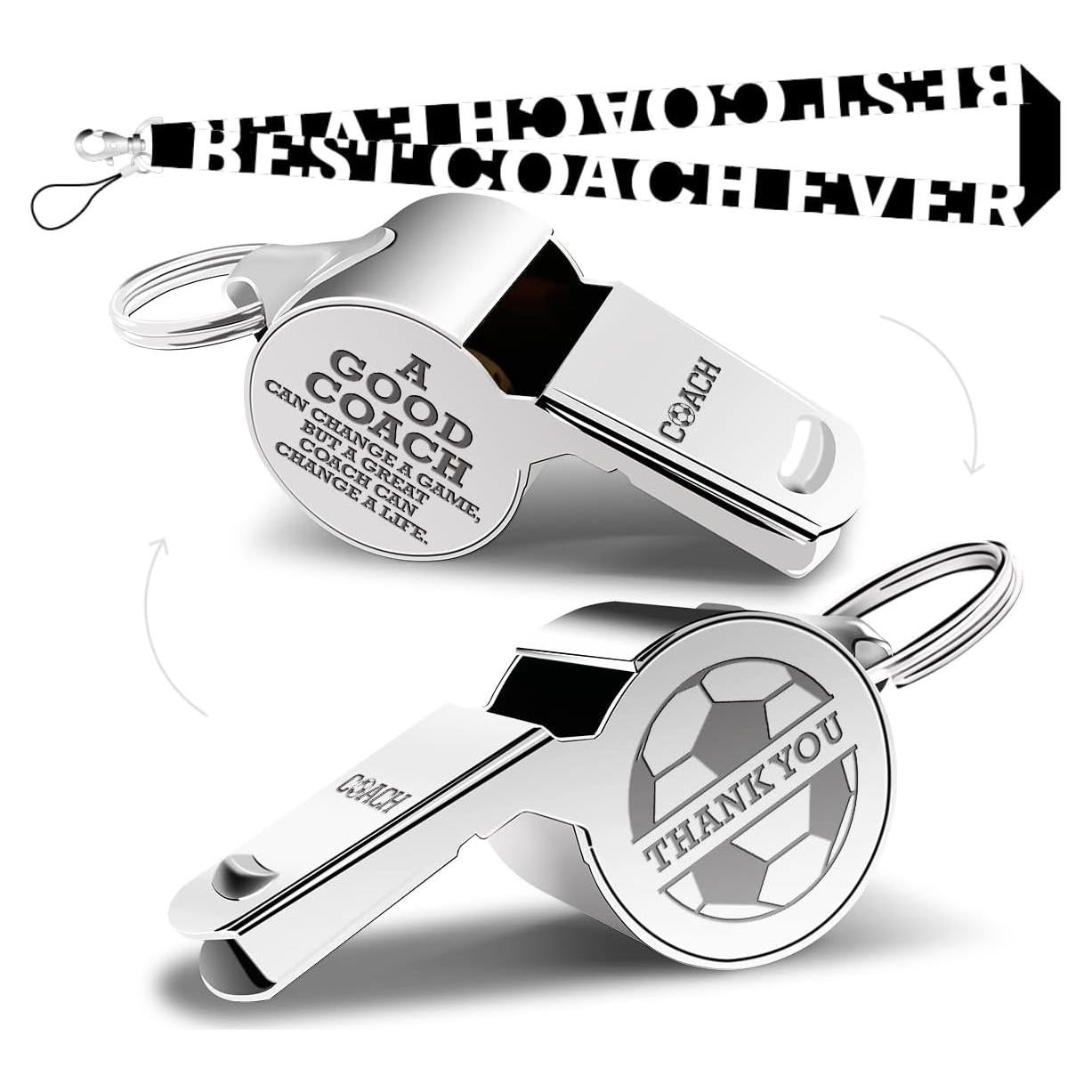 Silbato Deportivo fkovcdy de Acero Inoxidable con Cordón