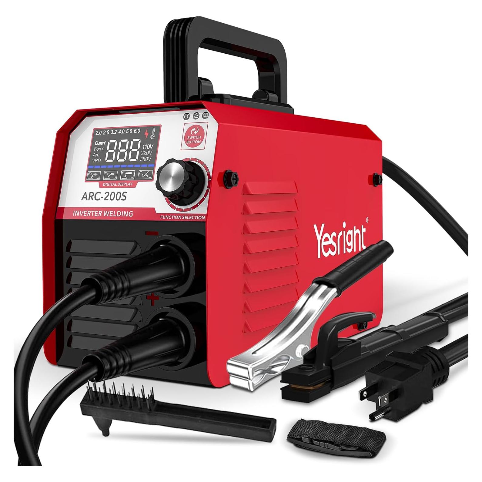 Soldadora Stick YesRight MMA 200A IGBT Portátil con LED