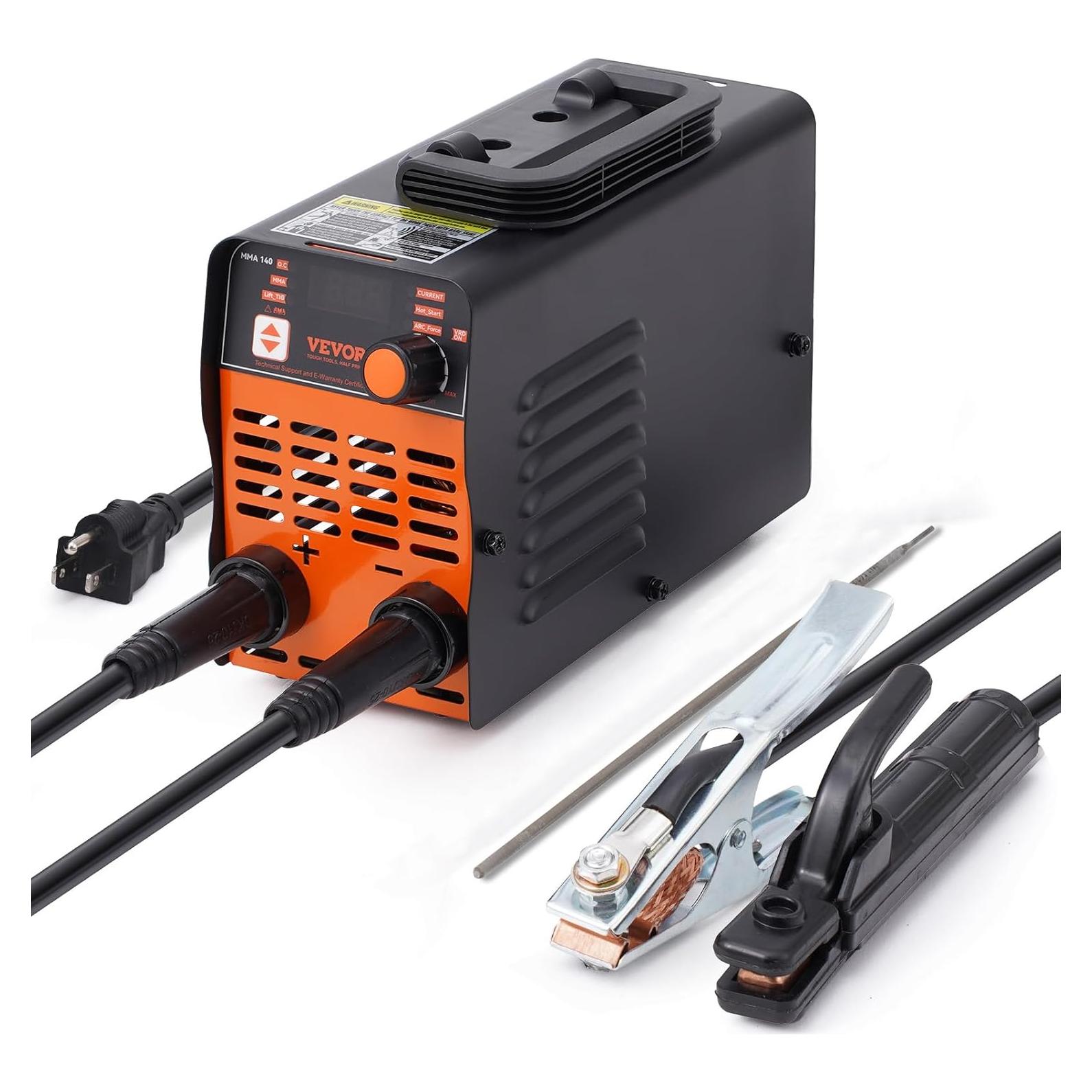 VEVOR Soldador de Varilla 140A Portátil 2 en 1 MMA/TIG