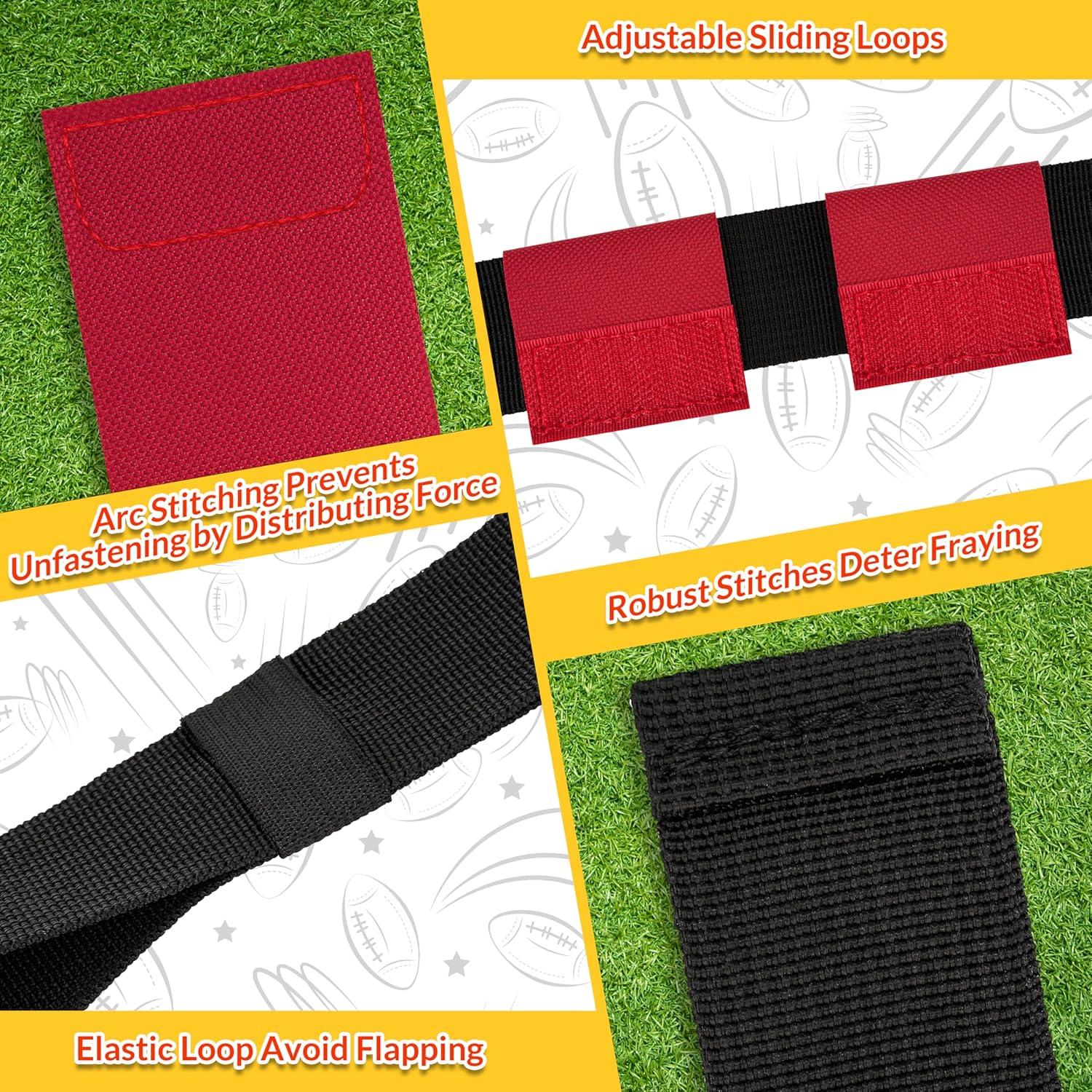 Cinturones de Fútbol Flag MIUONO Set 14 Jugadores Rojo y Azul