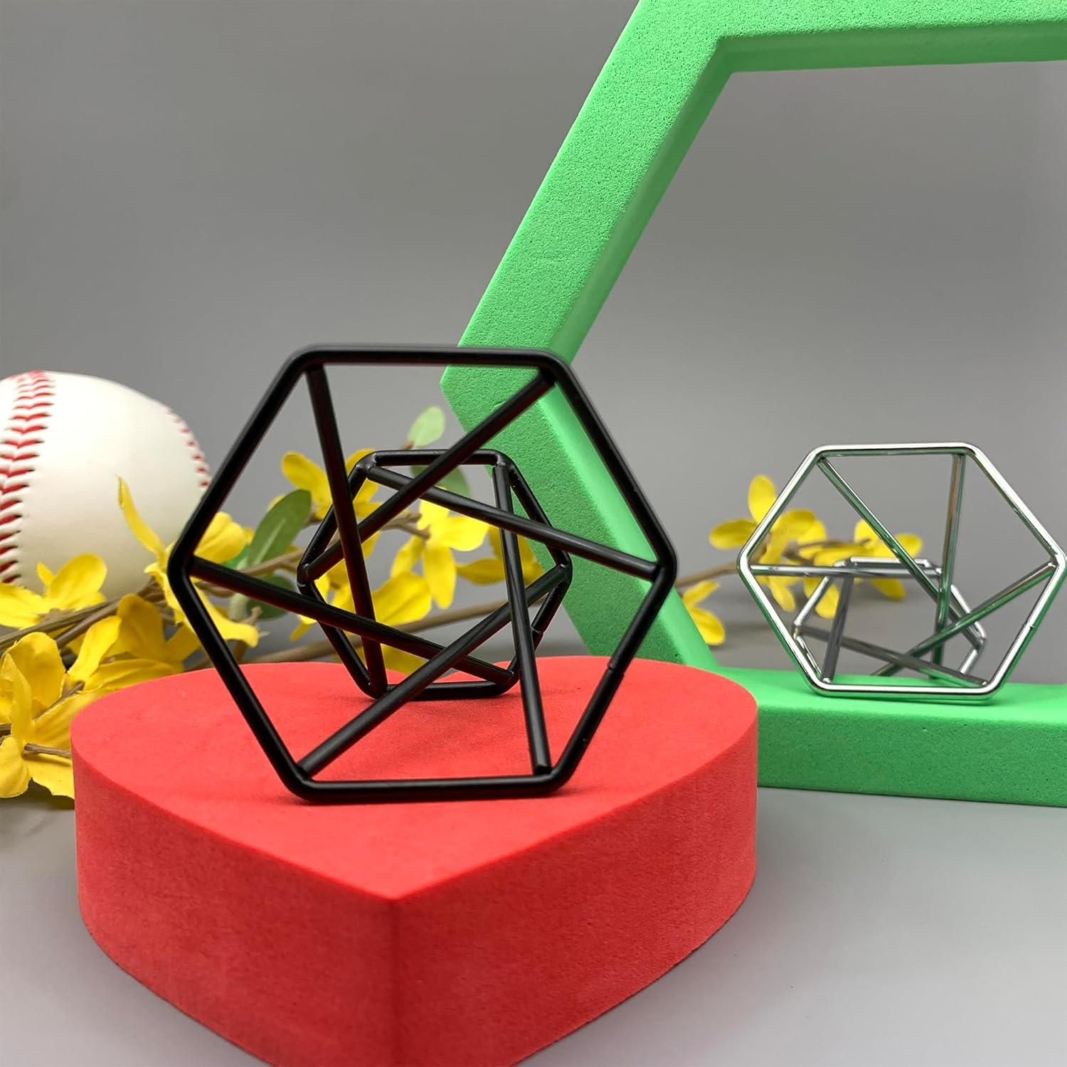 Soporte de Pelotas de Metal LamChyar Hexagonal Negro