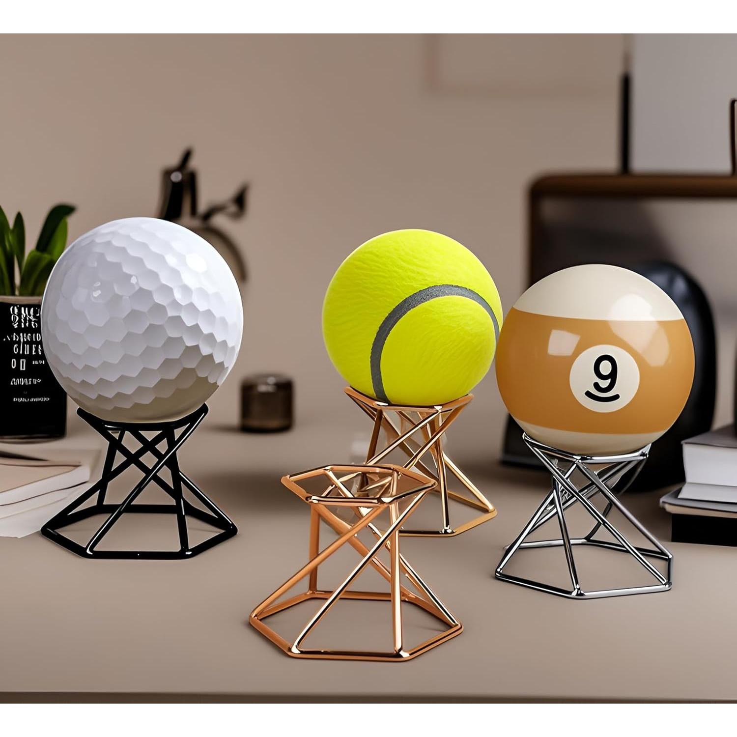 Soporte de Pelotas de Metal LamChyar Hexagonal Negro