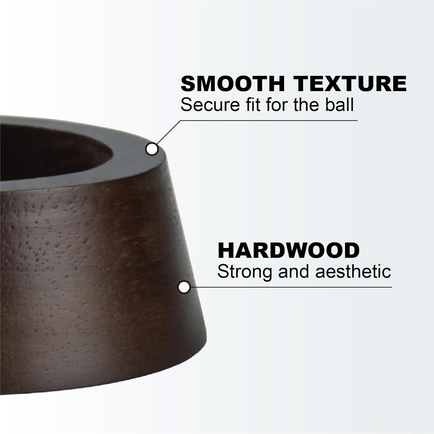 Soporte de Exhibición de Madera HillSpring - 2 Tonos para Balones