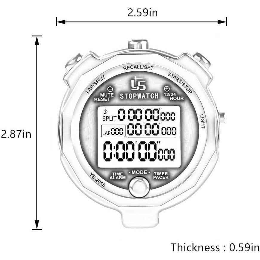 Cronómetro Rolilink de Metal con Luz de Fondo 100 Vueltas