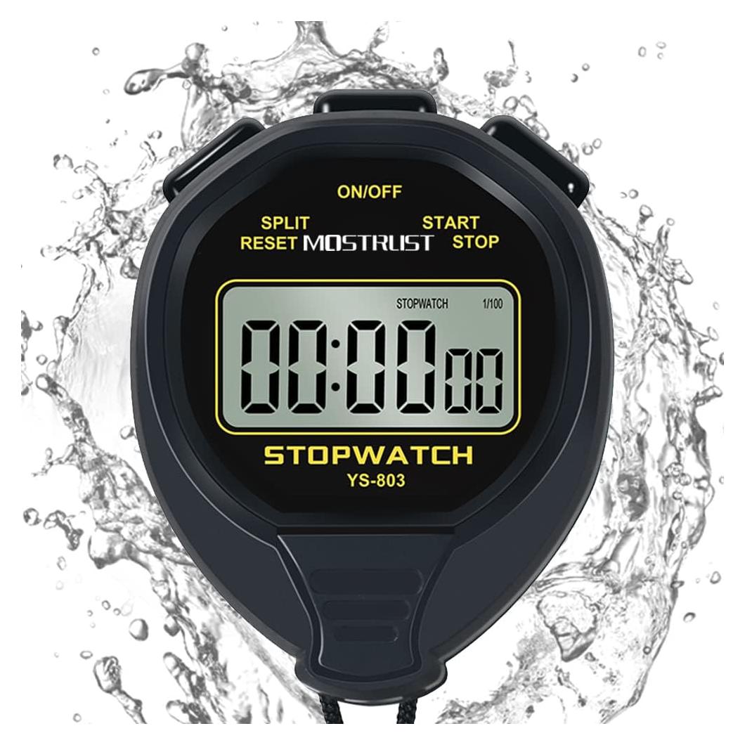 Cronómetro Digital MOSTRUST Impermeable 1 Vuelta Silencioso