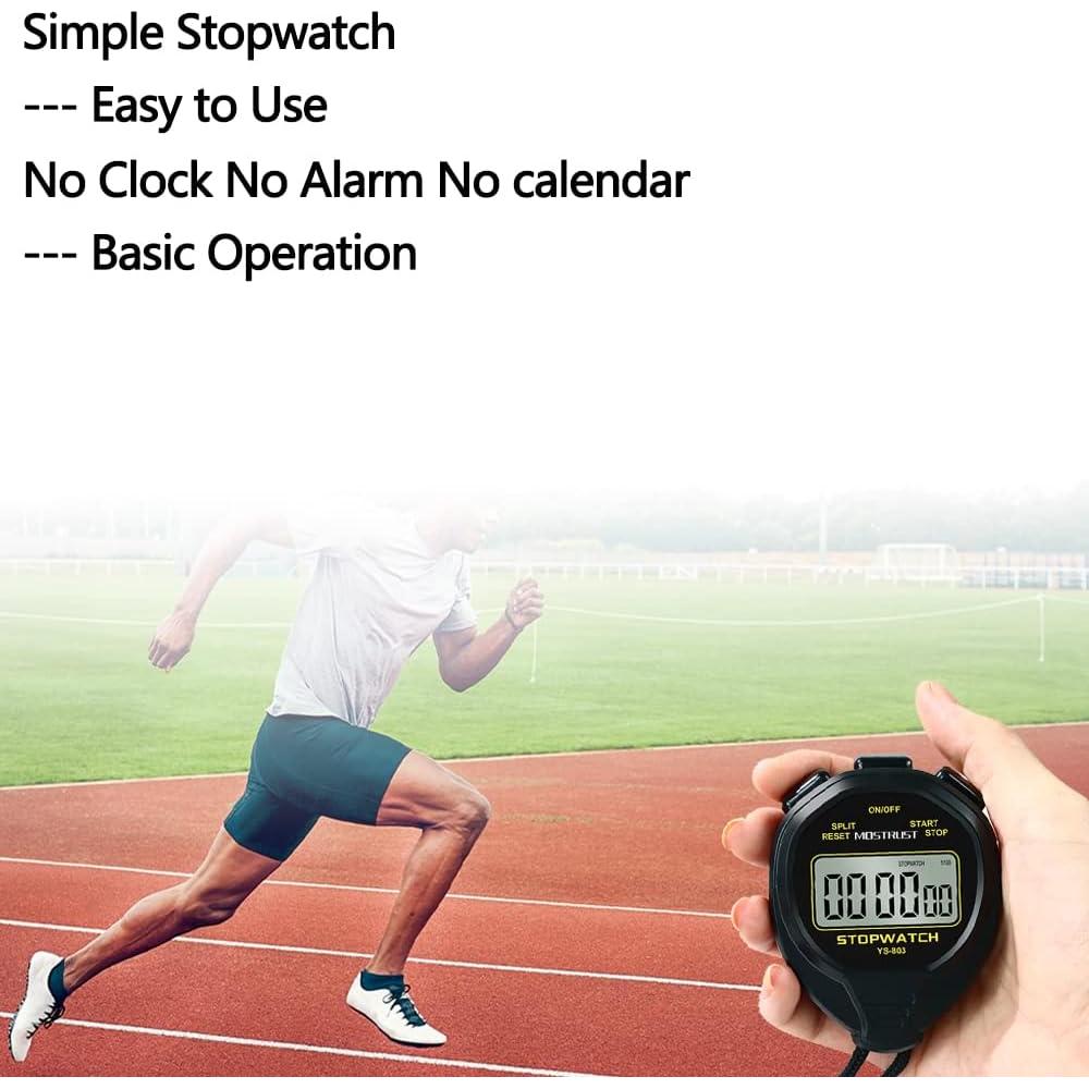 Cronómetro Digital MOSTRUST Impermeable 1 Vuelta Silencioso