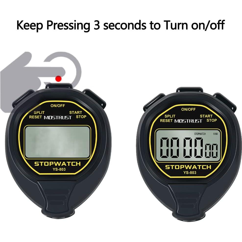 Cronómetro Digital MOSTRUST Impermeable 1 Vuelta Silencioso