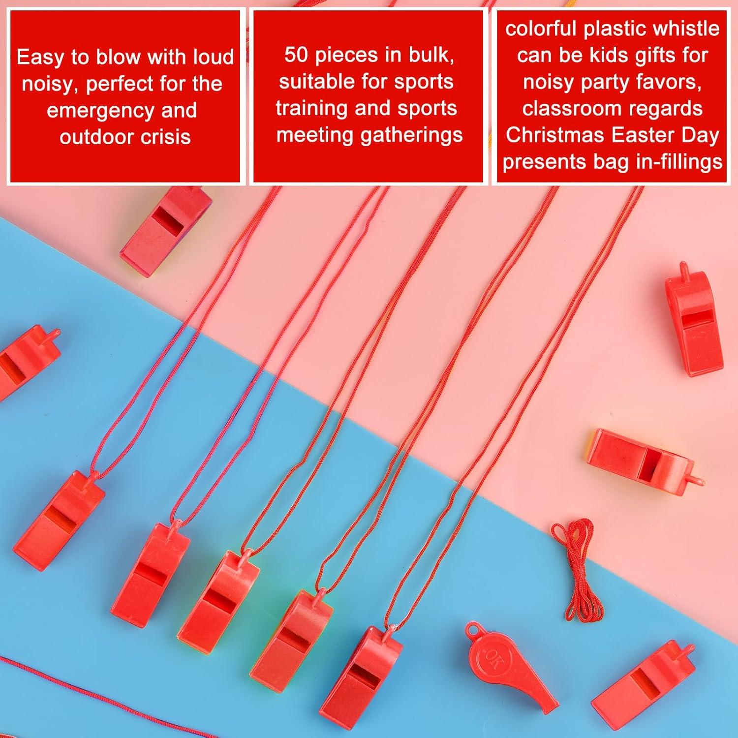 5 Silbatos de Emergencia Ruidosos Zuazaor PW-5P con Cuerda