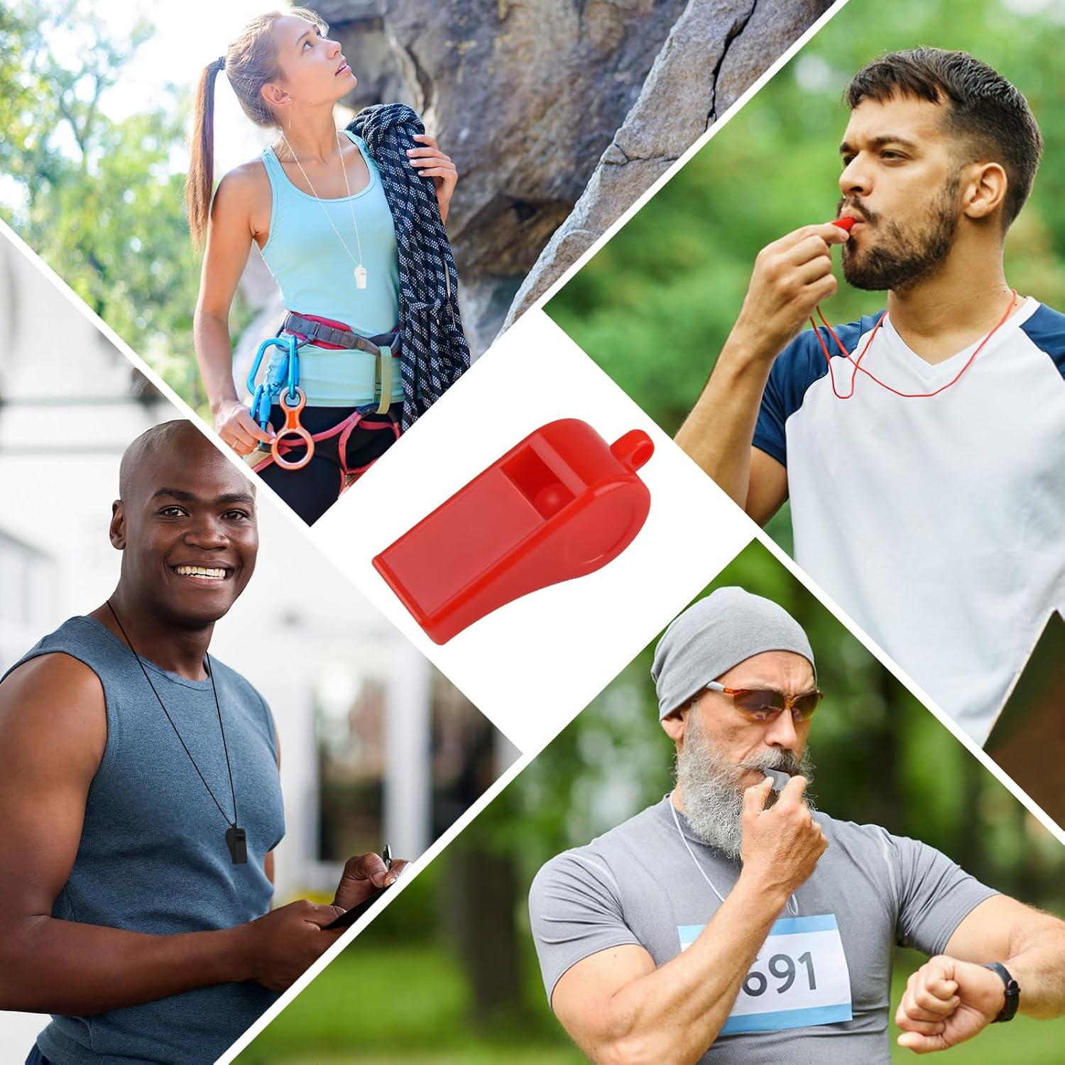 5 Silbatos de Emergencia Ruidosos Zuazaor PW-5P con Cuerda