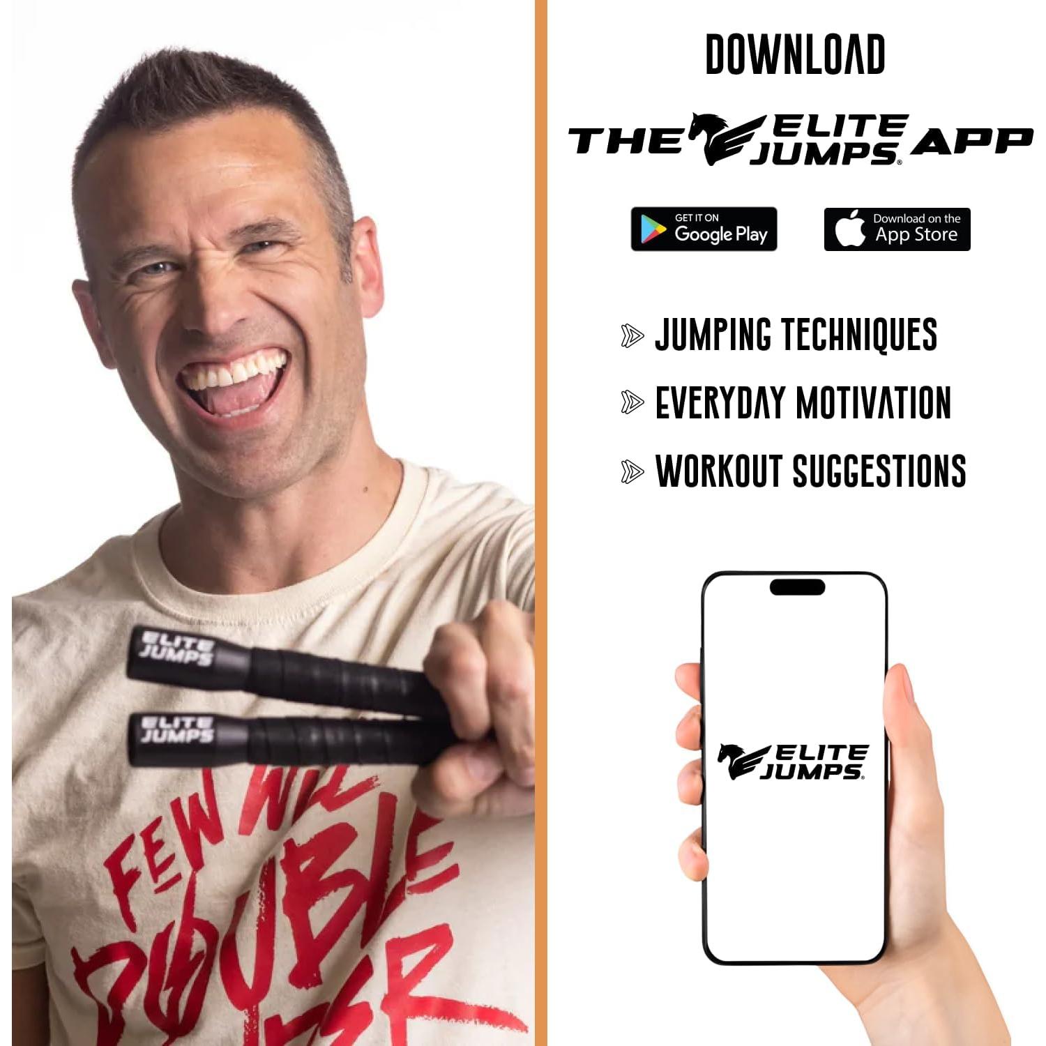 Cuerda de Salto Elite Jumps con Cuentas 3.05m Ajustable