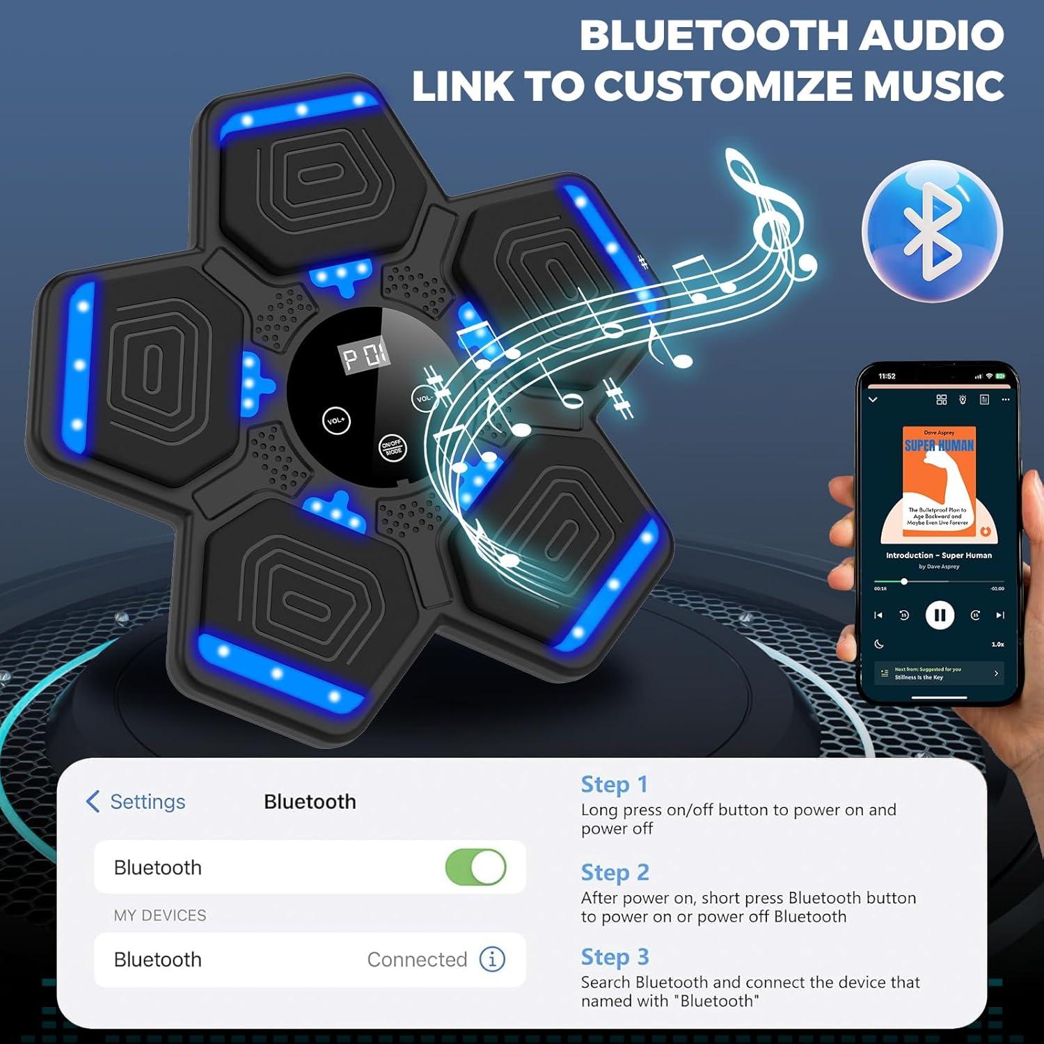 Máquina de Boxeo Musical LOLBOX 2025 con Guantes y Bluetooth