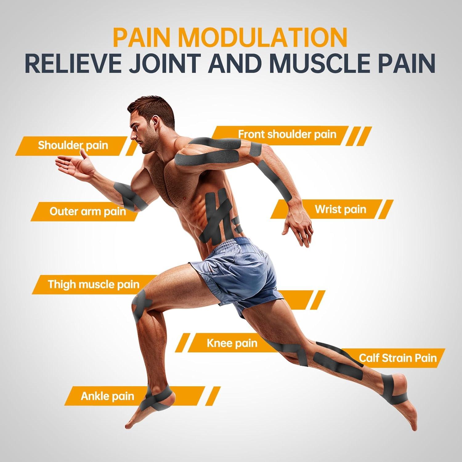 Cinta de Kinesiología Dimora 80 Tiras Pre-cortadas 25.4 cm Negro