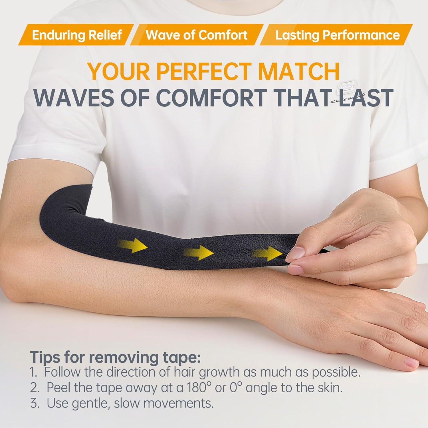 Cinta de Kinesiología Dimora 80 Tiras Pre-cortadas 25.4 cm Negro