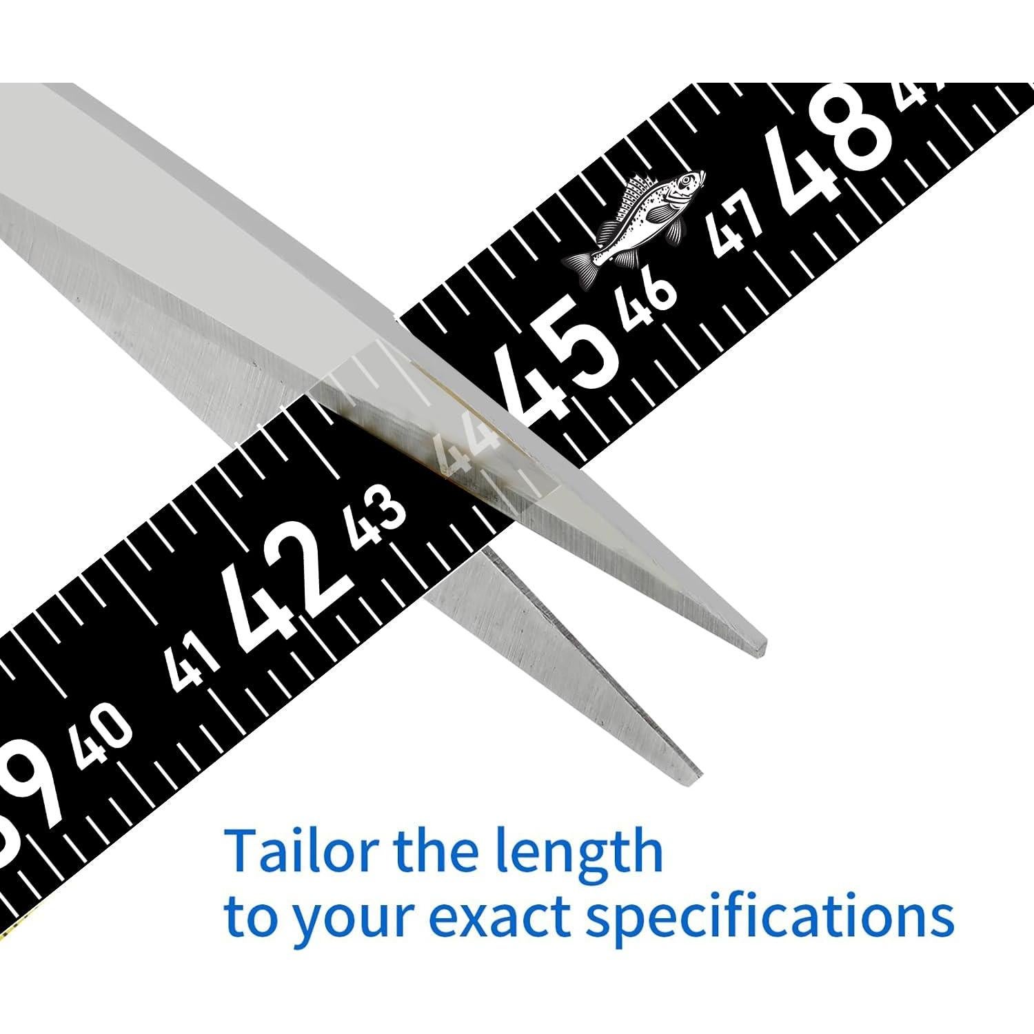 Regla de Pesca Autoadhesiva YXRIJDJ 130 cm Impermeable Negra